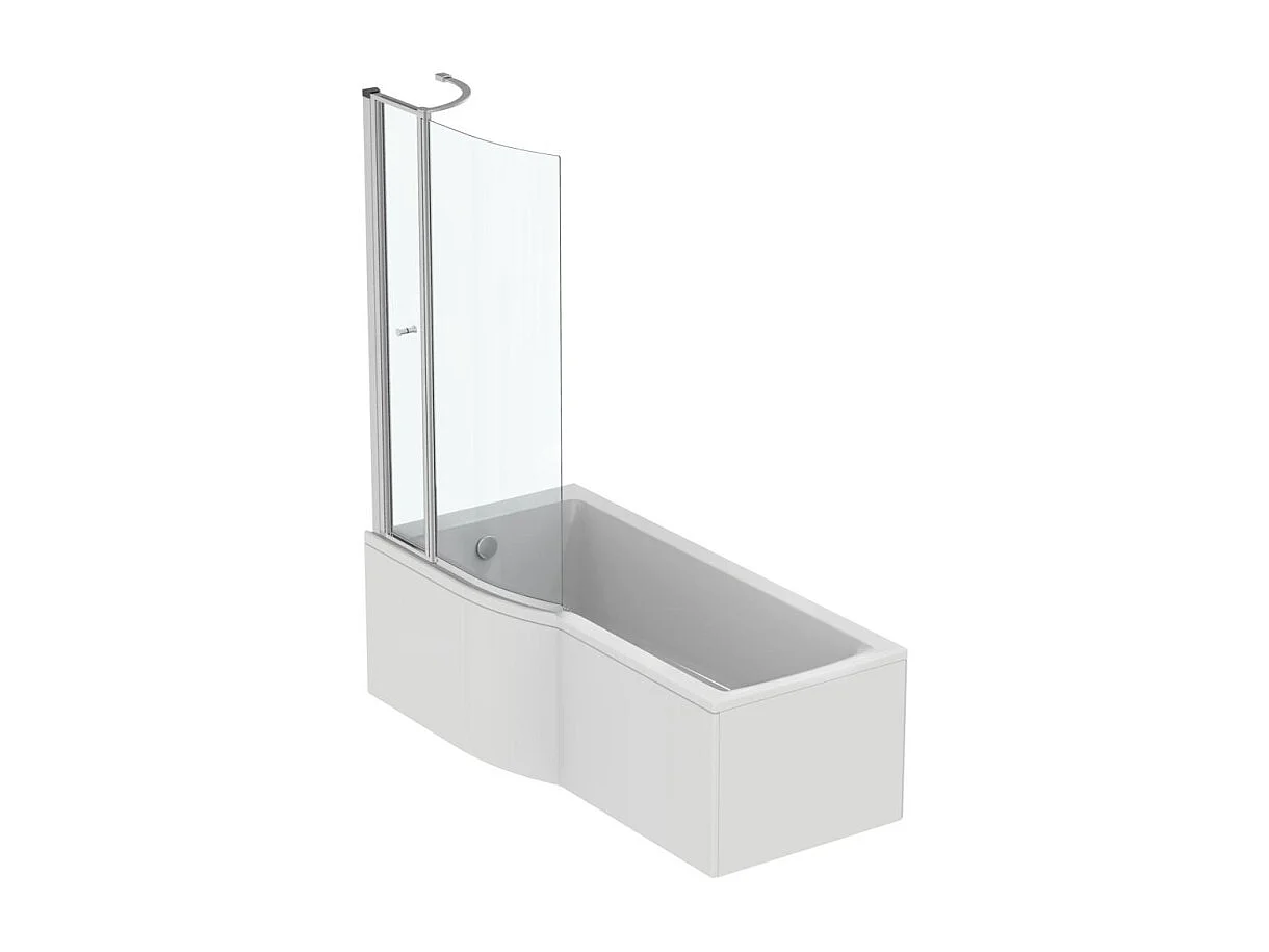 IDEAL STANDARD Baignoire Connect air 170 X 80 avec pare Bain, tablier frontal et lateral asymétrique gauche