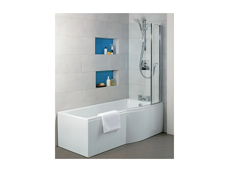 IDEAL STANDARD Baignoire Connect air 170 X 80 avec pare bain avec volet, tablier frontal et lateral asymétrique gauche