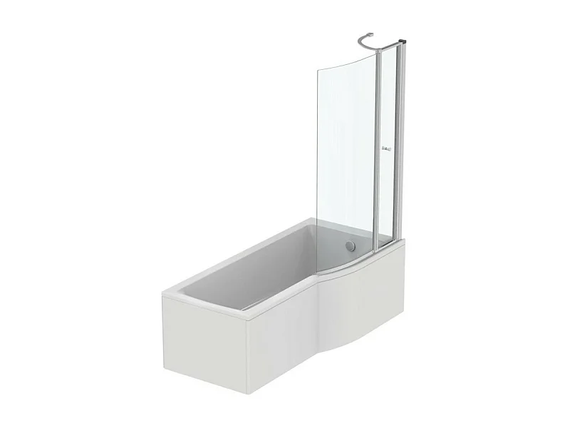 IDEAL STANDARD Baignoire Connect air 170 X 80 avec pare bain avec volet, tablier frontal et lateral asymétrique droite