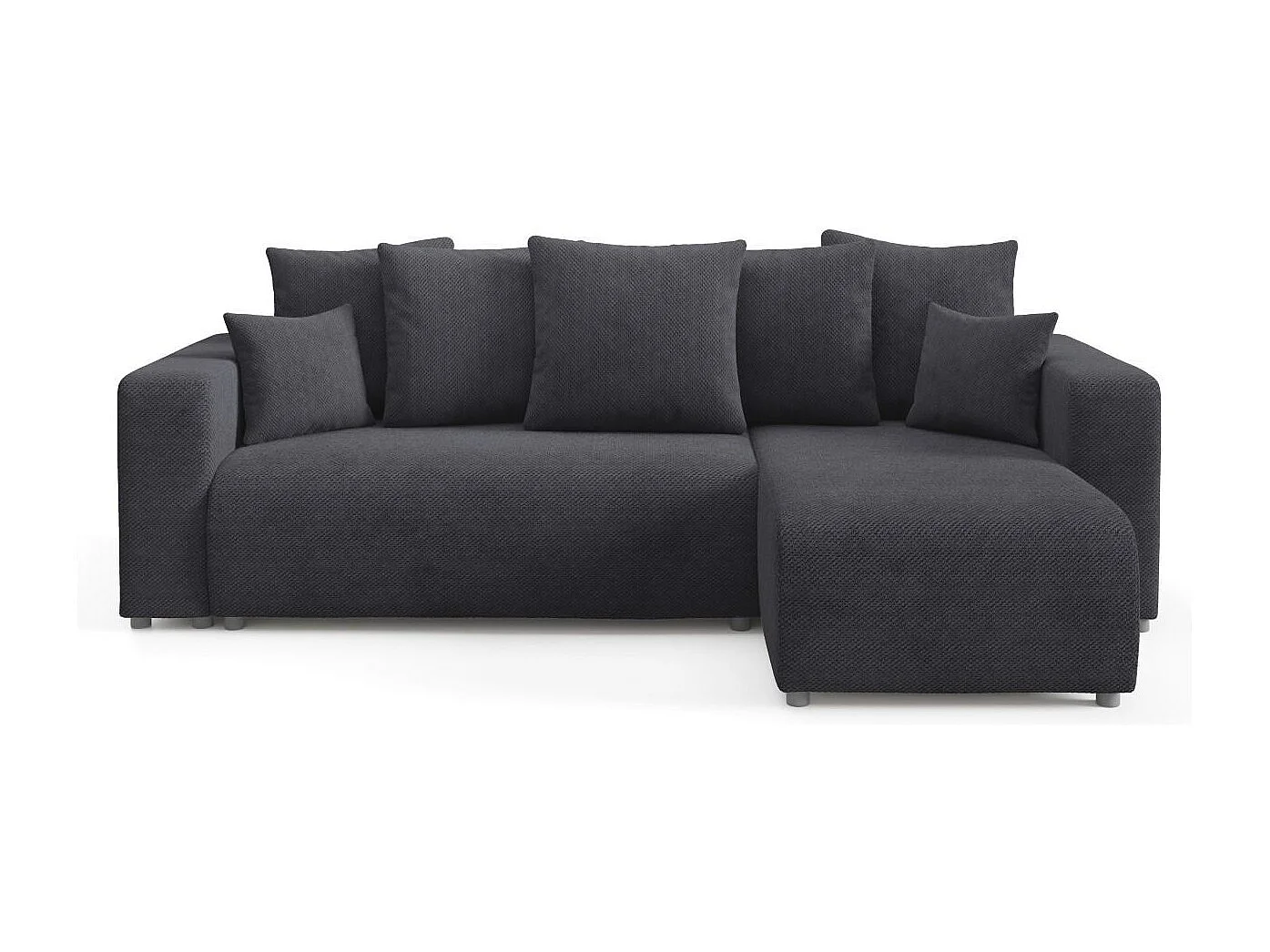 Canapé d'angle convertible EVORA L Noir