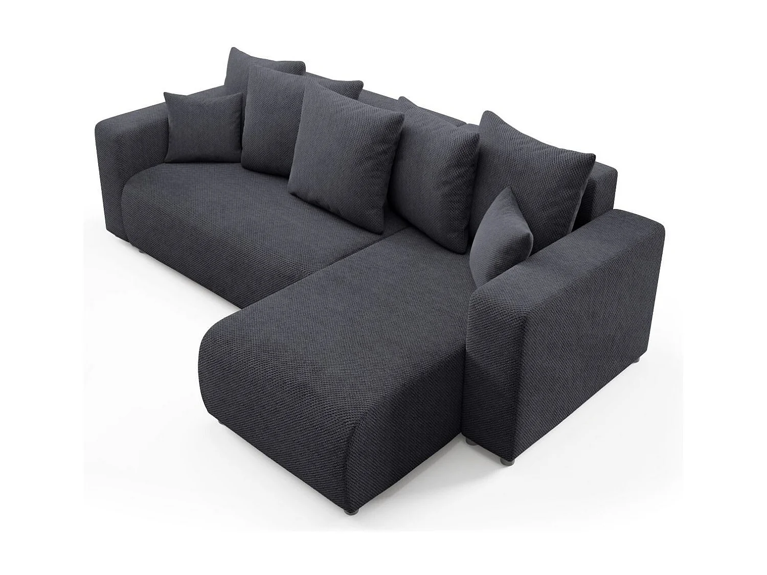 Canapé d'angle convertible EVORA L Noir