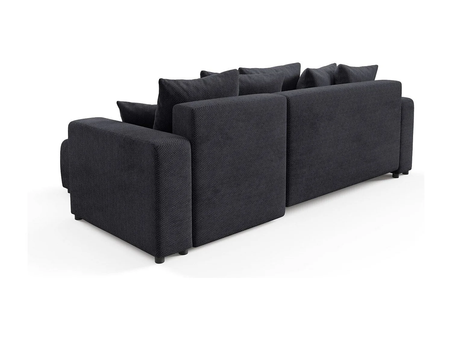 Canapé d'angle convertible EVORA L Noir