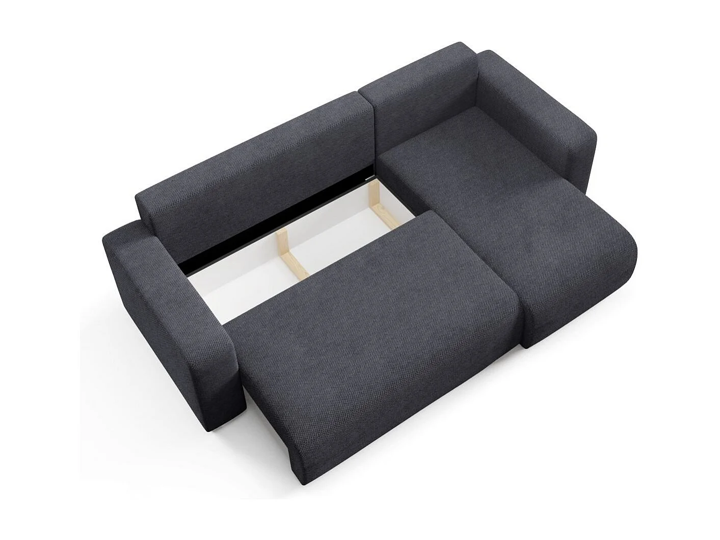 Canapé d'angle convertible EVORA L Noir