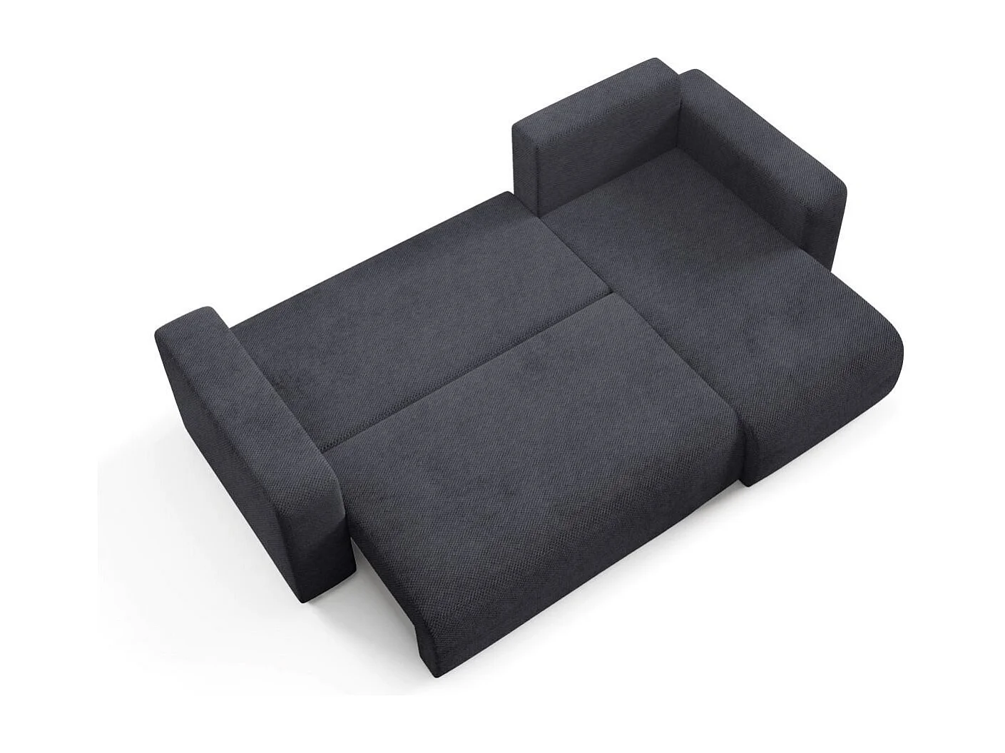 Canapé d'angle convertible EVORA L Noir