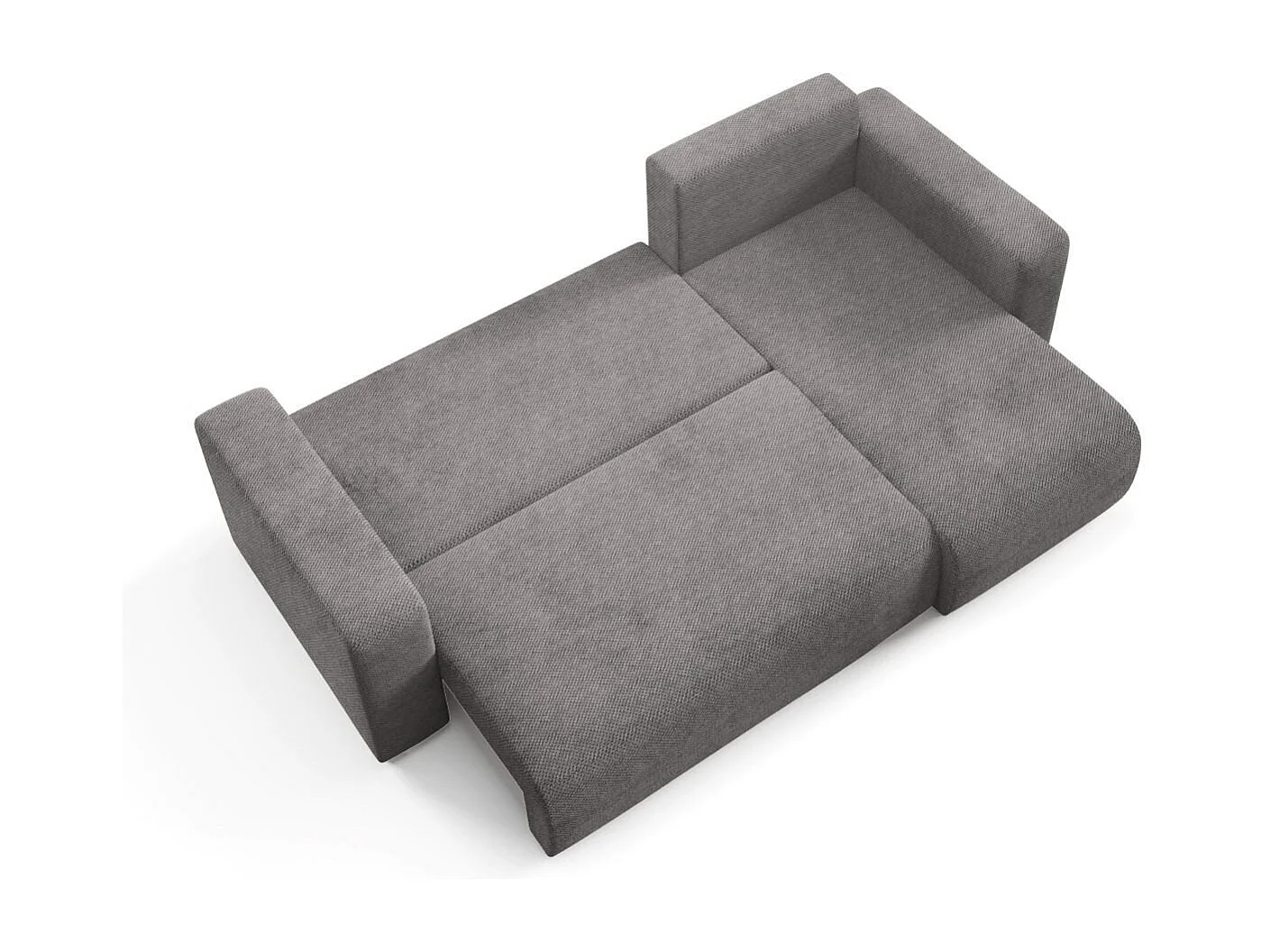 Canapé d'angle convertible EVORA L Gris Anthracite