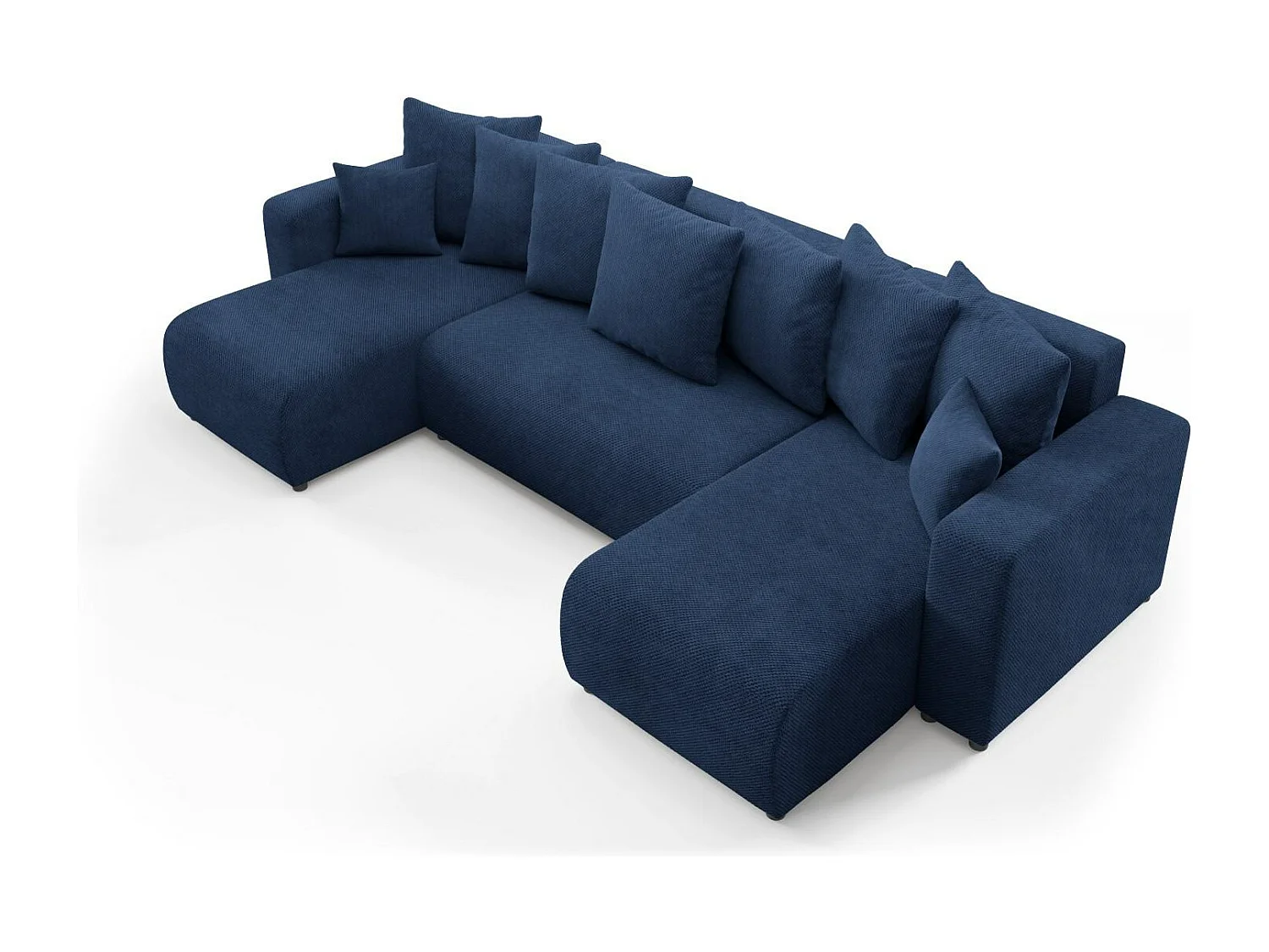Canapé d'angle convertible EVORA U Bleu