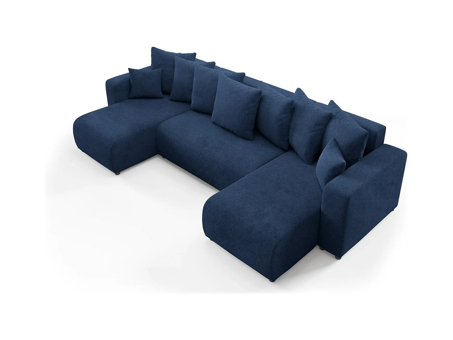 Canapé d'angle convertible EVORA U Bleu