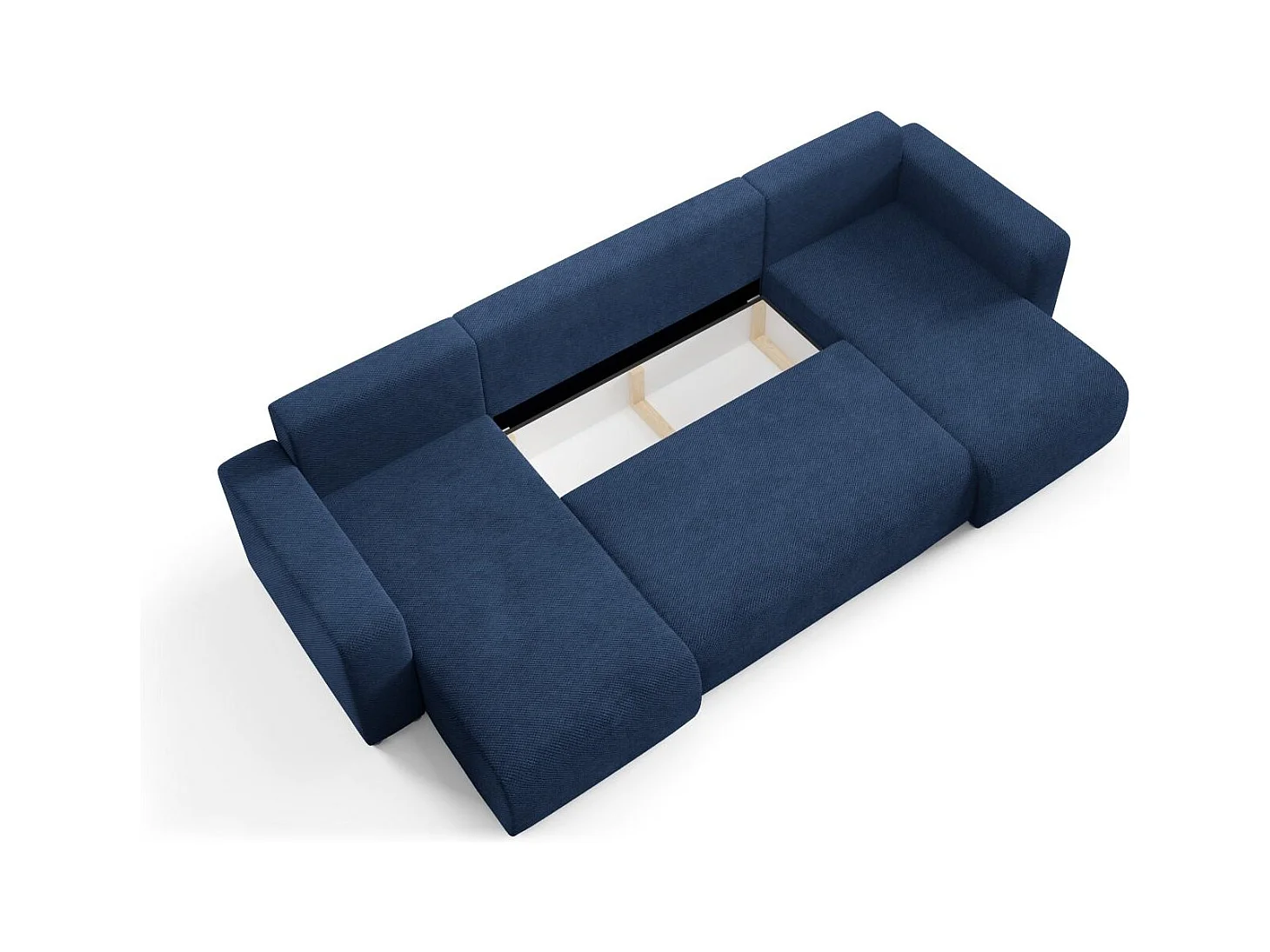 Canapé d'angle convertible EVORA U Bleu