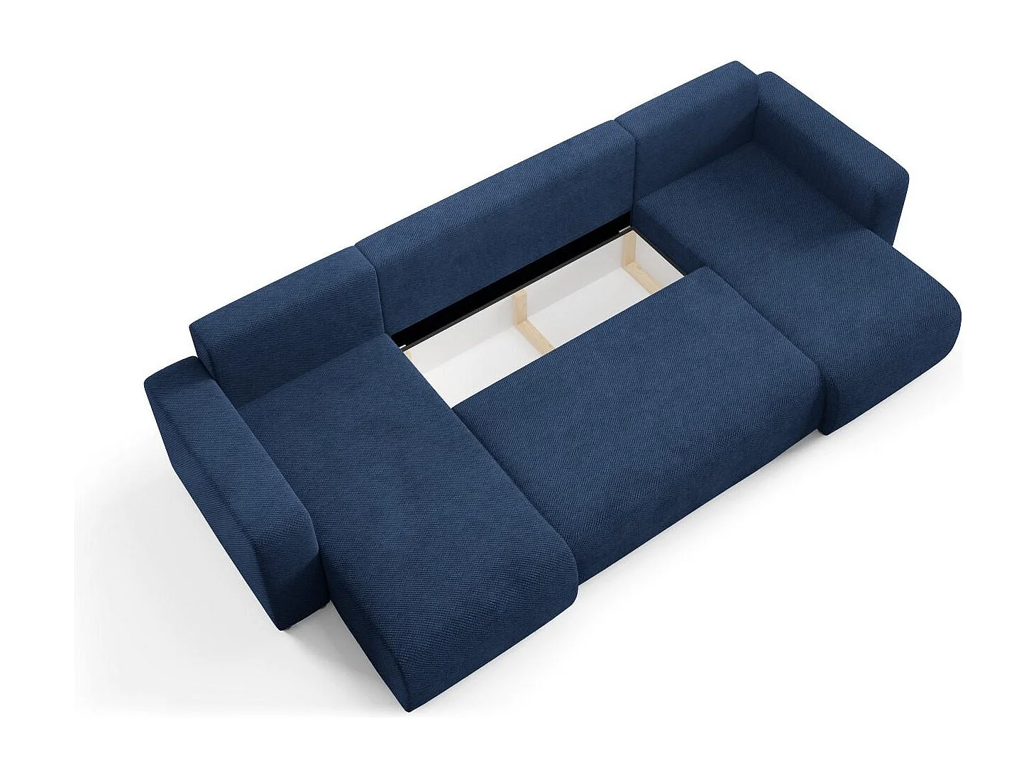 Canapé d'angle convertible EVORA U Bleu