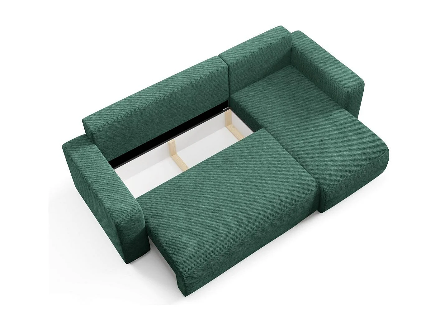 Canapé d'angle convertible EVORA L Vert