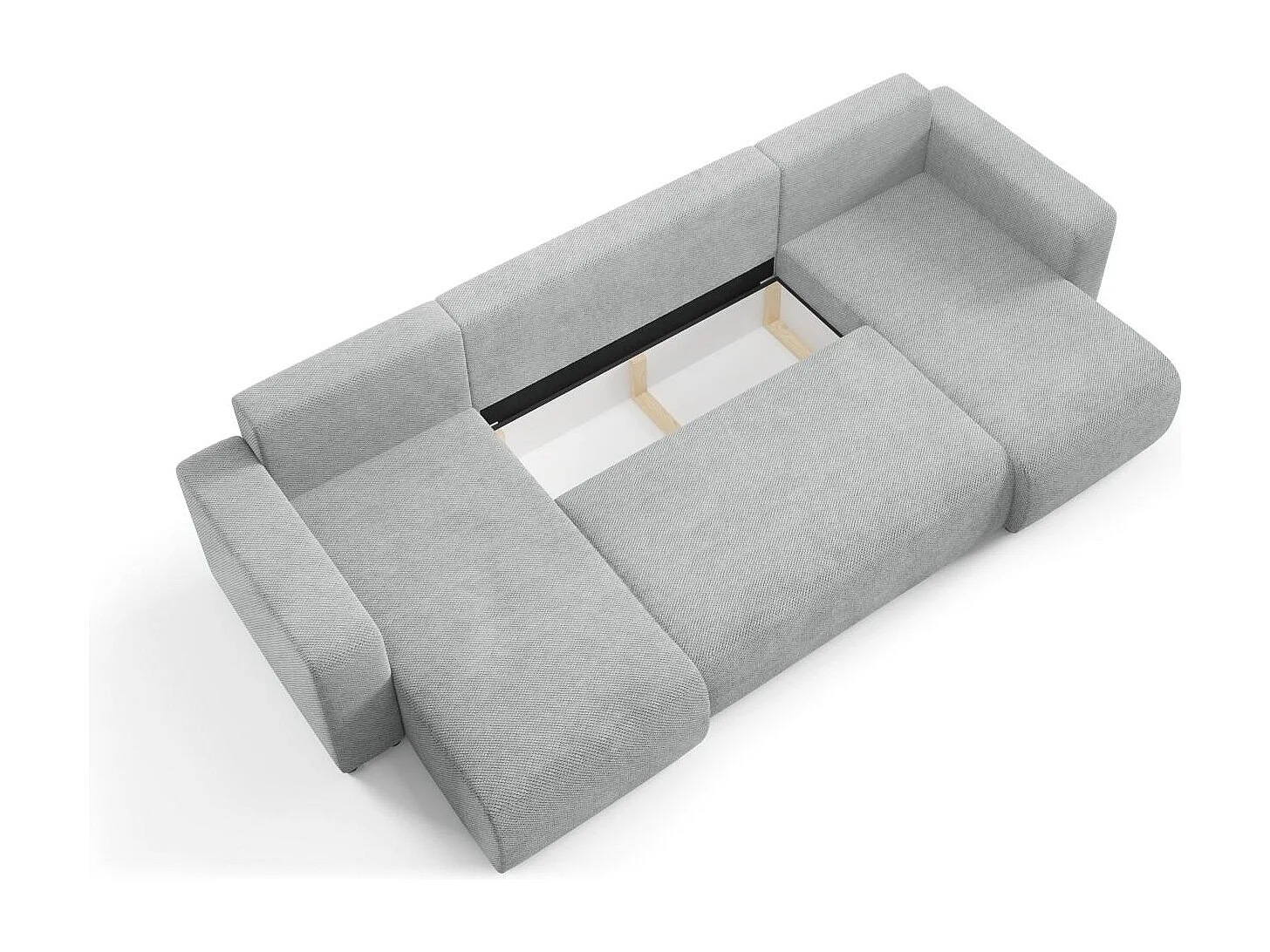 Ecksofa mit Schlaffunktion EVORA U Grau