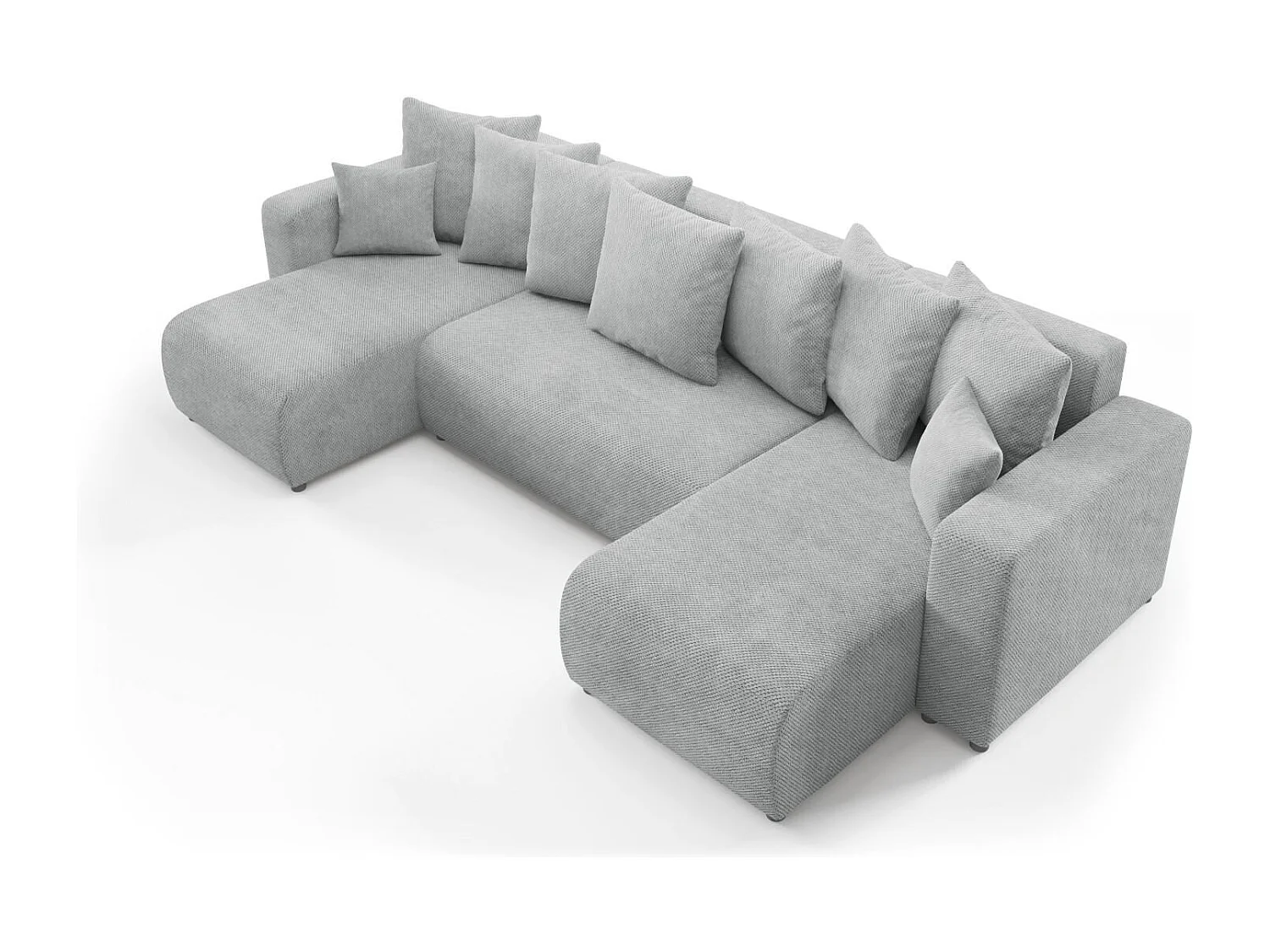 Canapé d'angle convertible EVORA U Gris