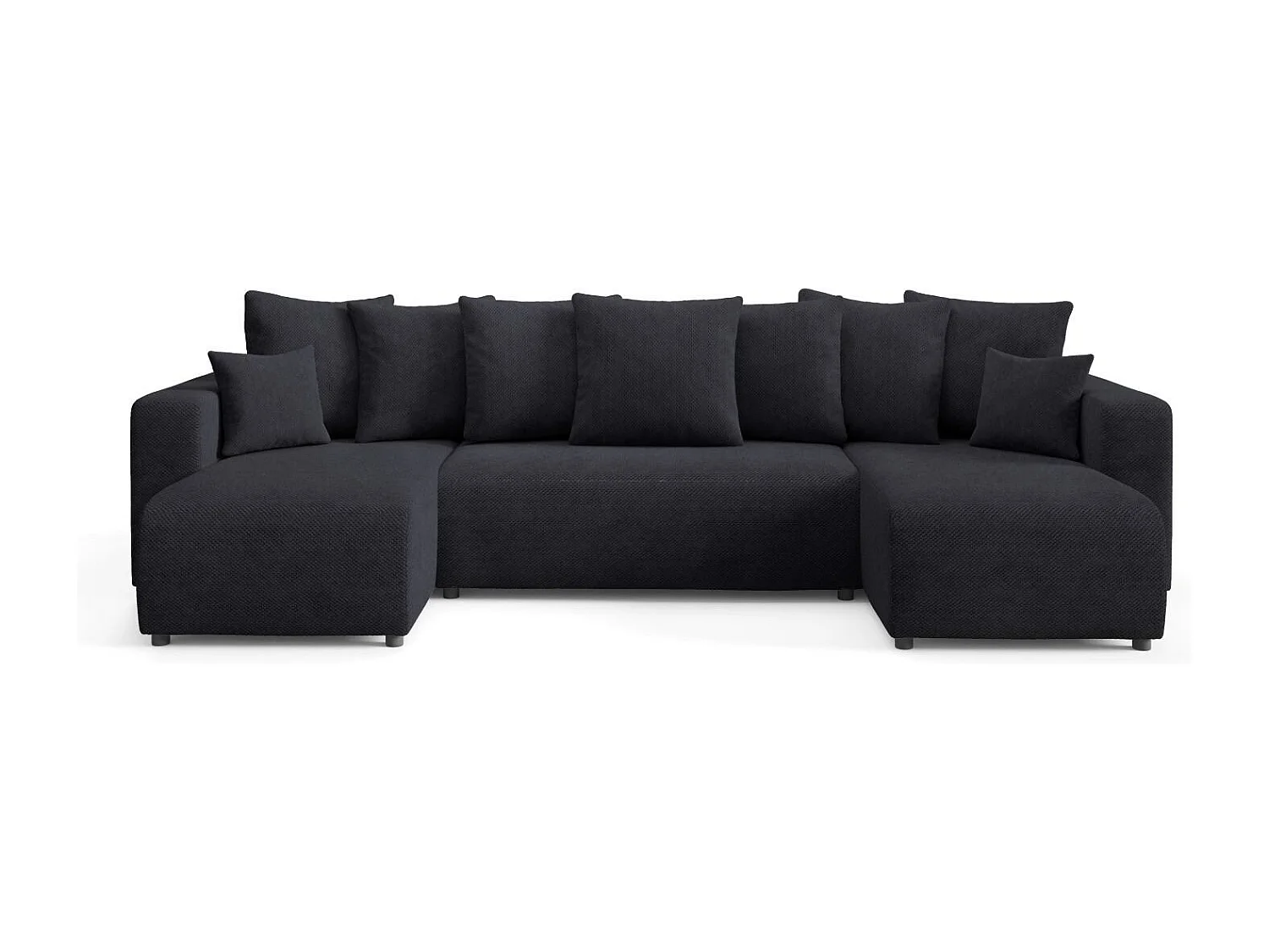 Canapé d'angle convertible EVORA U Noir