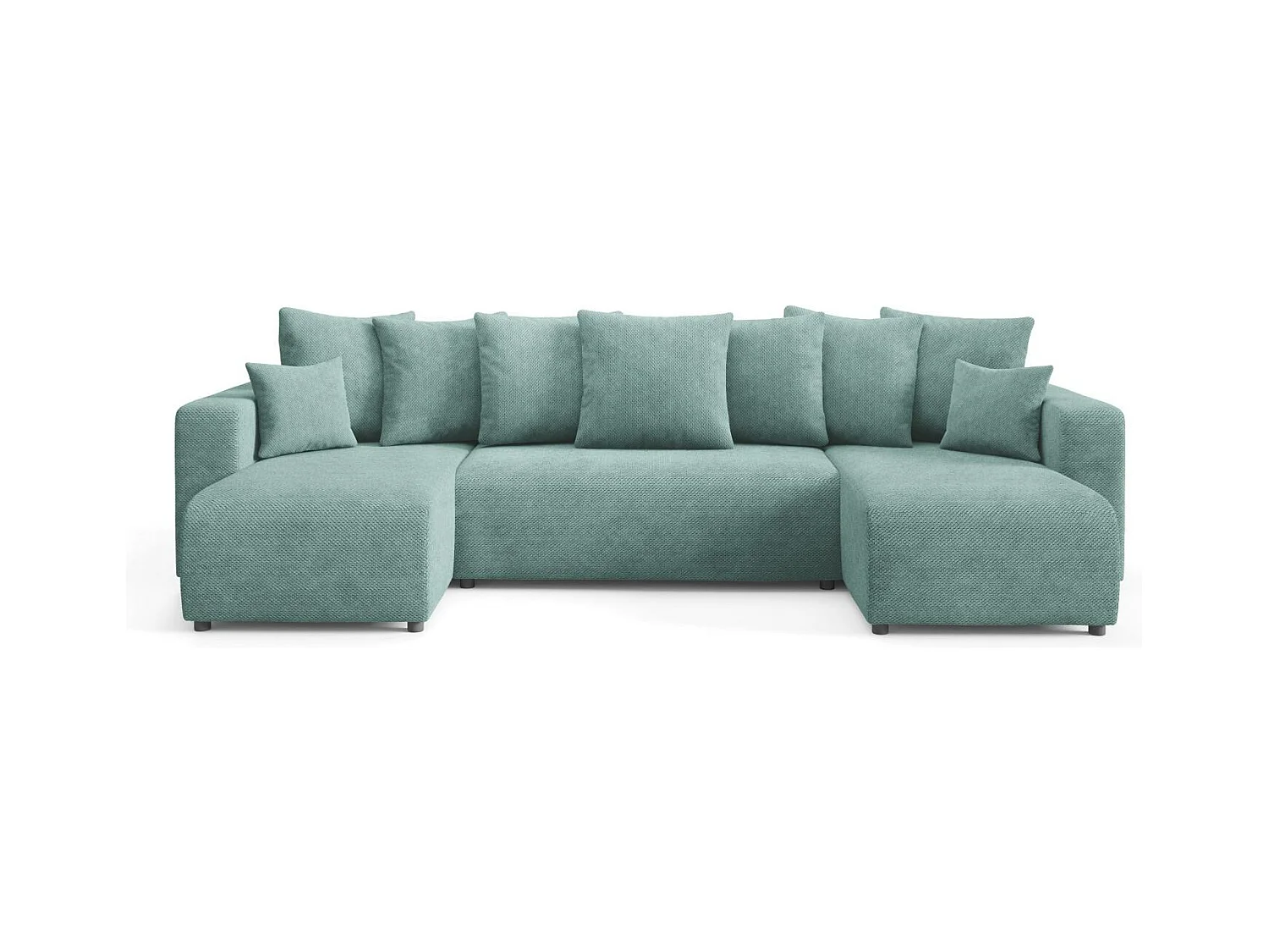 Canapé d'angle convertible EVORA U Turquoise