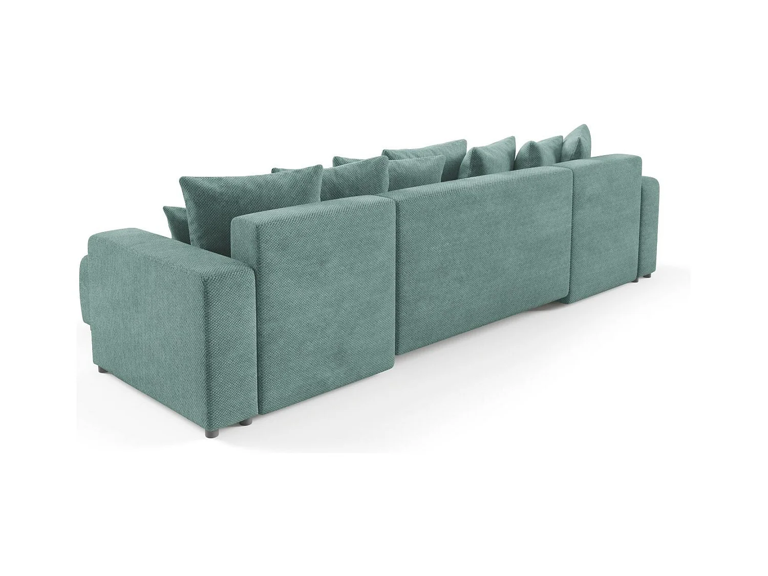 Canapé d'angle convertible EVORA U Turquoise