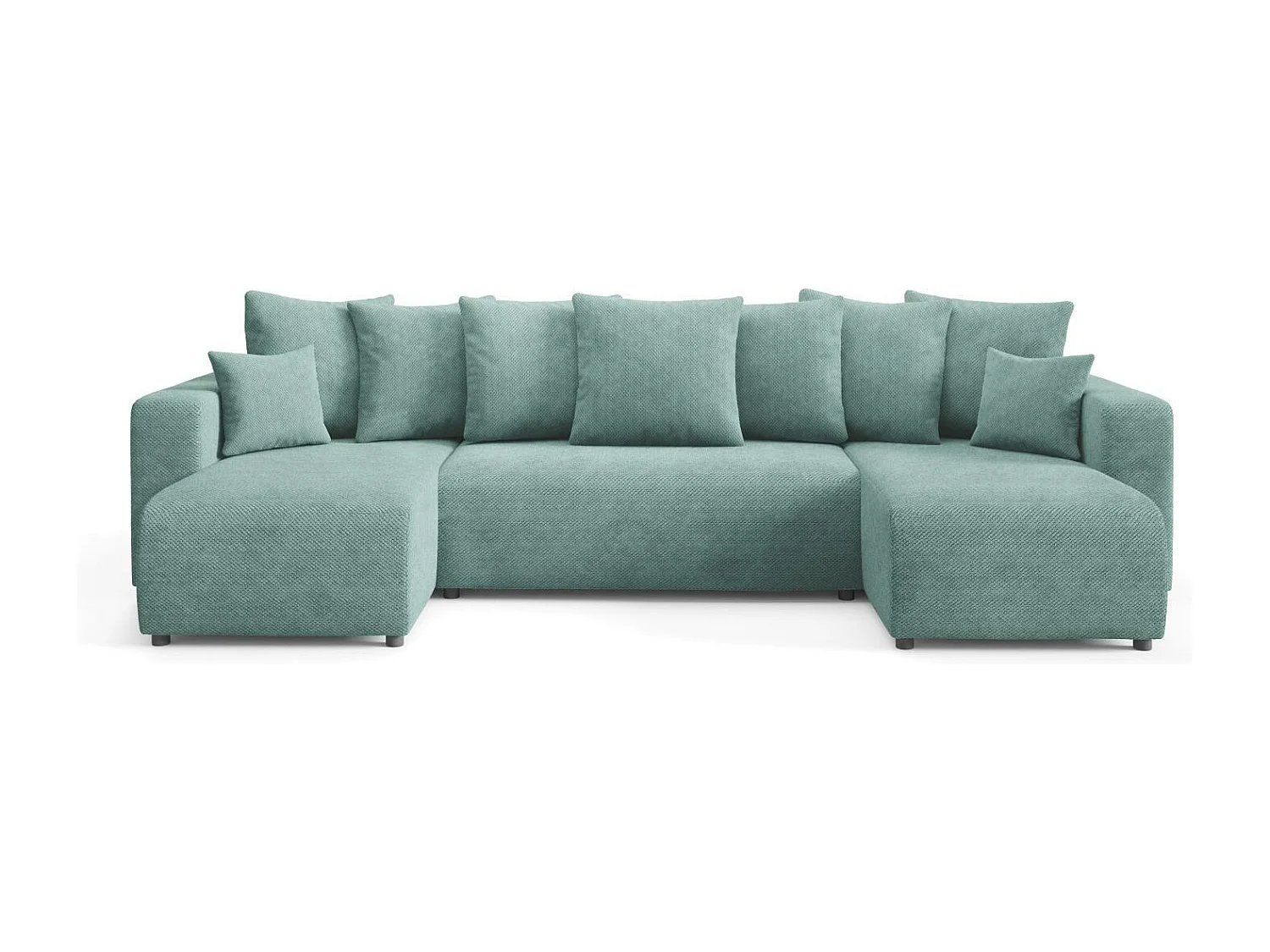 Canapé d'angle convertible EVORA U Turquoise