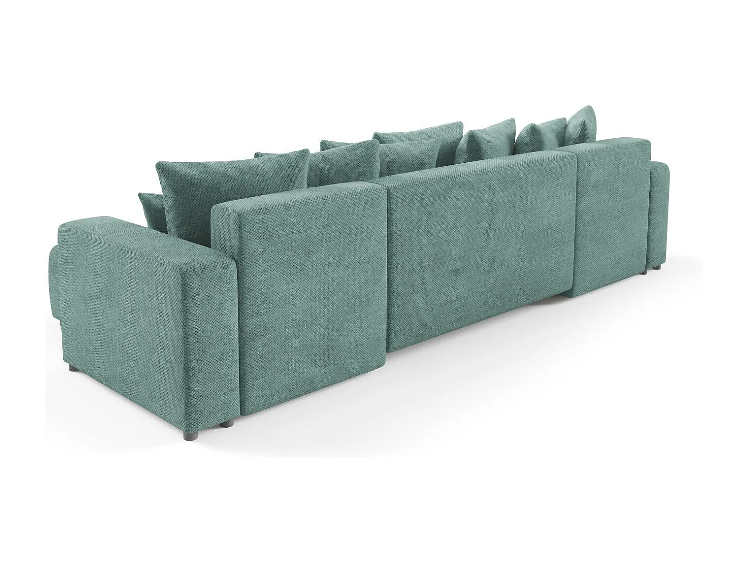 Canapé d'angle convertible EVORA U Turquoise