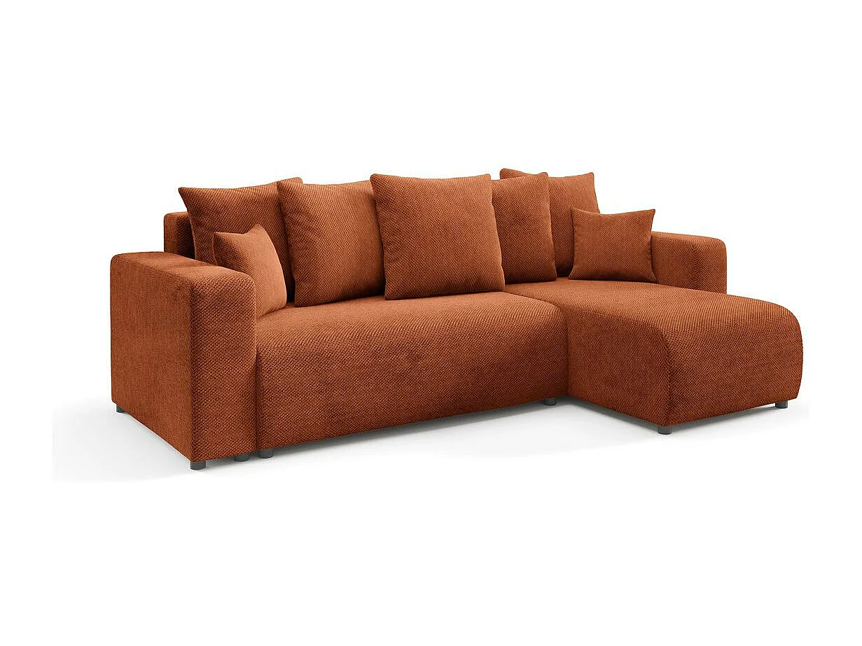 Canapé d'angle convertible EVORA L Cuivre