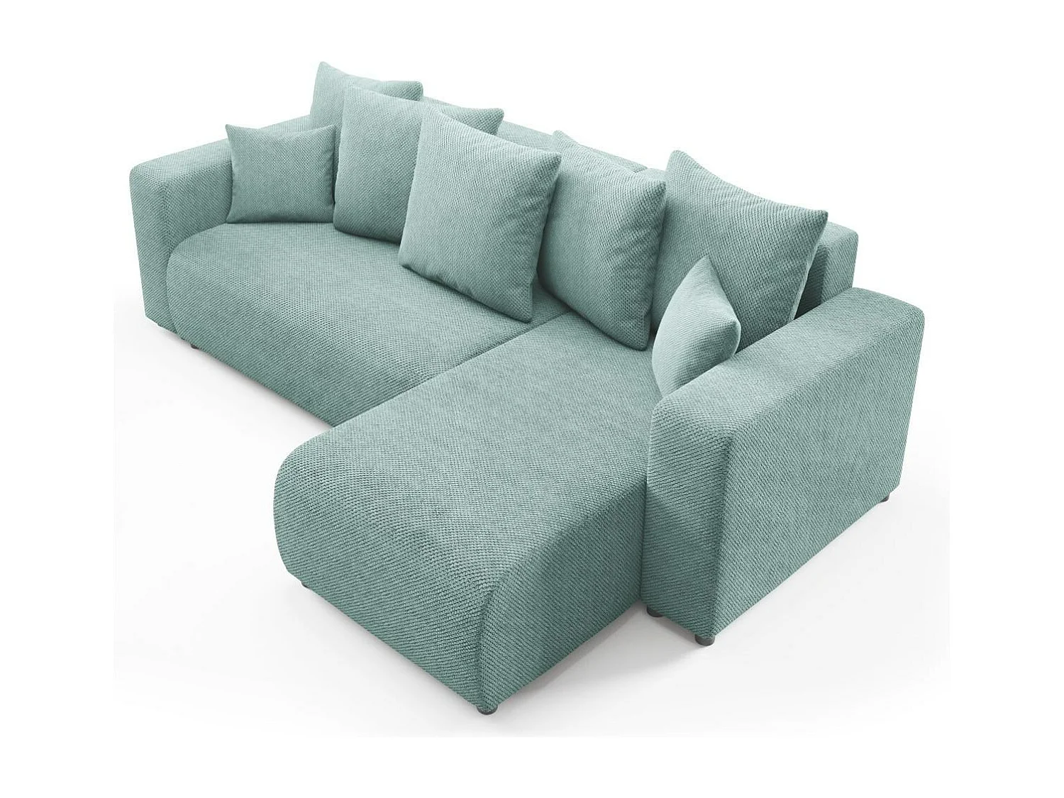 Ecksofa mit Schlaffunktion EVORA L Türkis