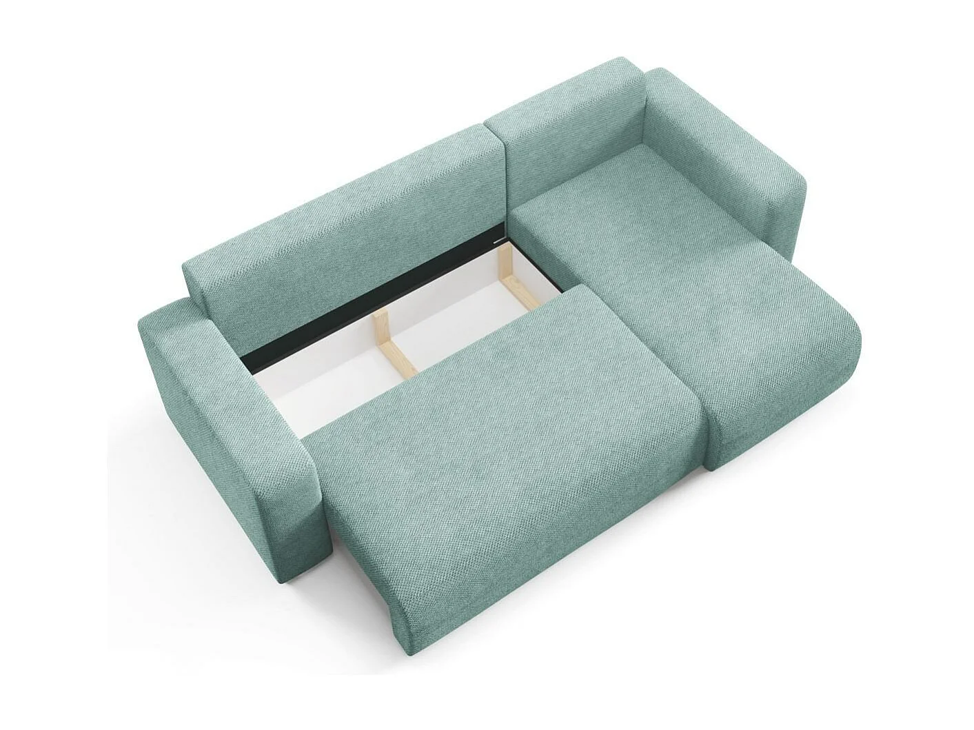 Ecksofa mit Schlaffunktion EVORA L Türkis