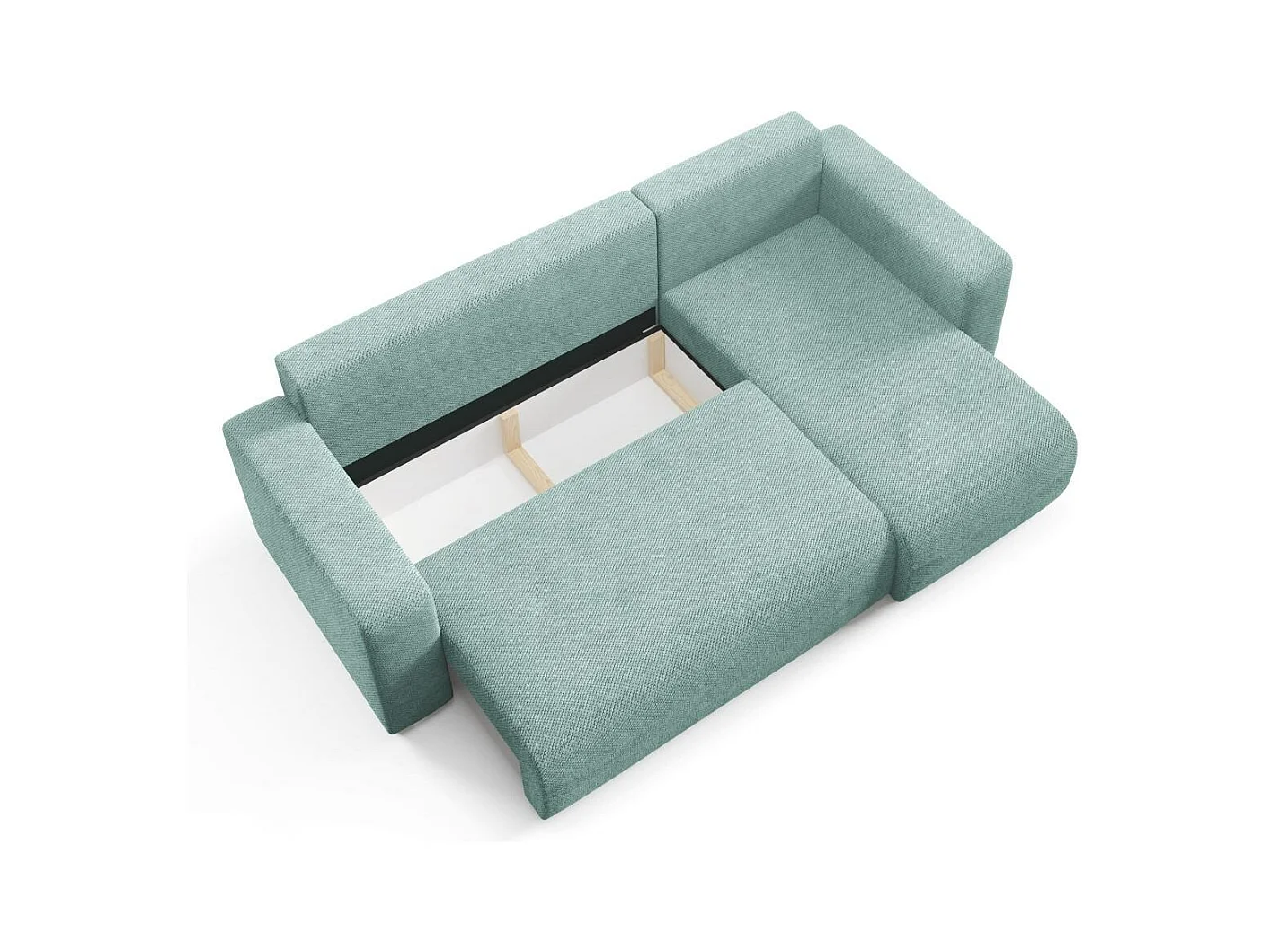 Canapé d'angle convertible EVORA L Turquoise