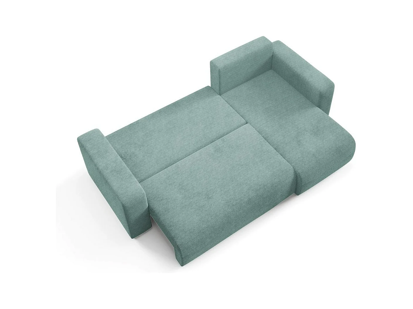 Canapé d'angle convertible EVORA L Turquoise