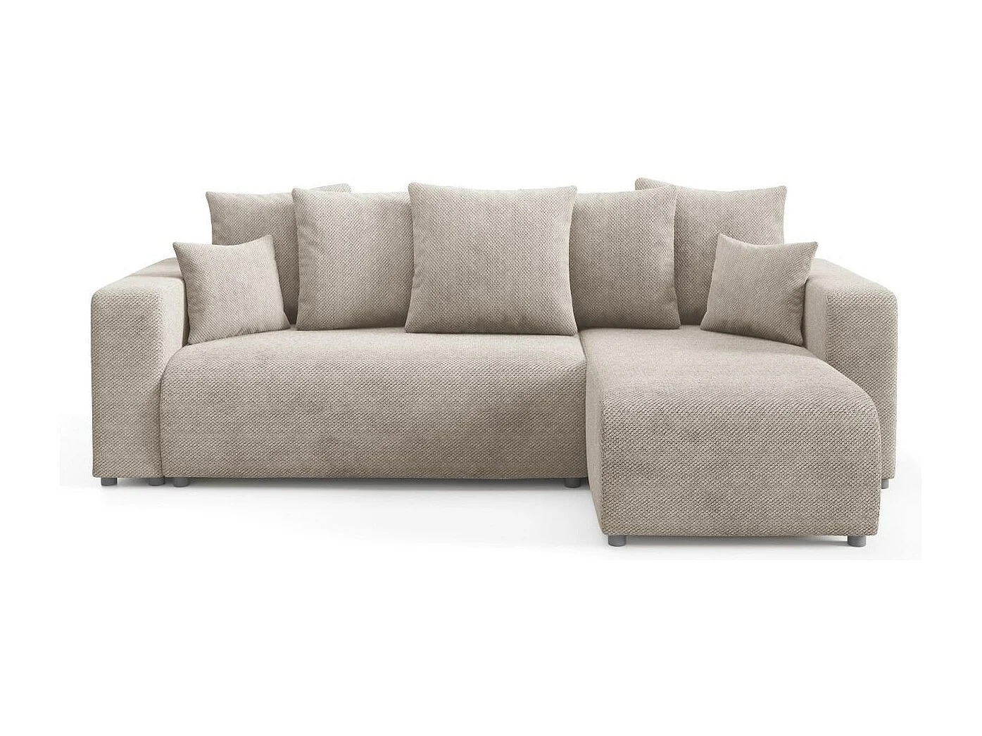 Canapé d'angle convertible EVORA L Beige