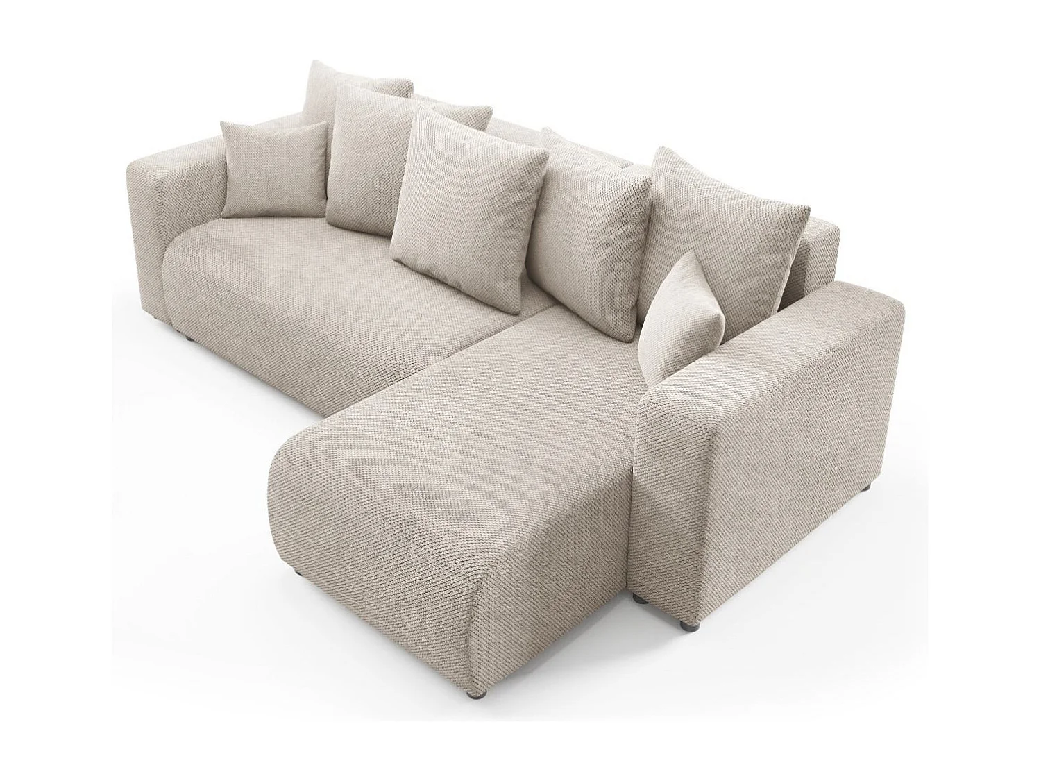 Canapé d'angle convertible EVORA L Beige