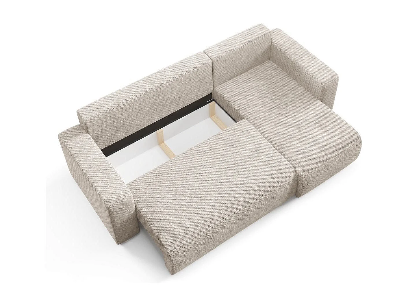 Canapé d'angle convertible EVORA L Beige