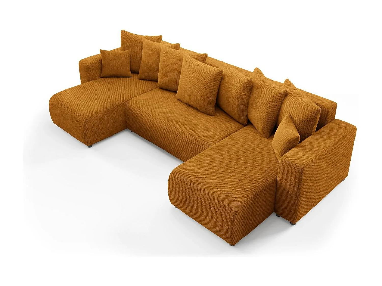 Ecksofa mit Schlaffunktion EVORA U Gelb