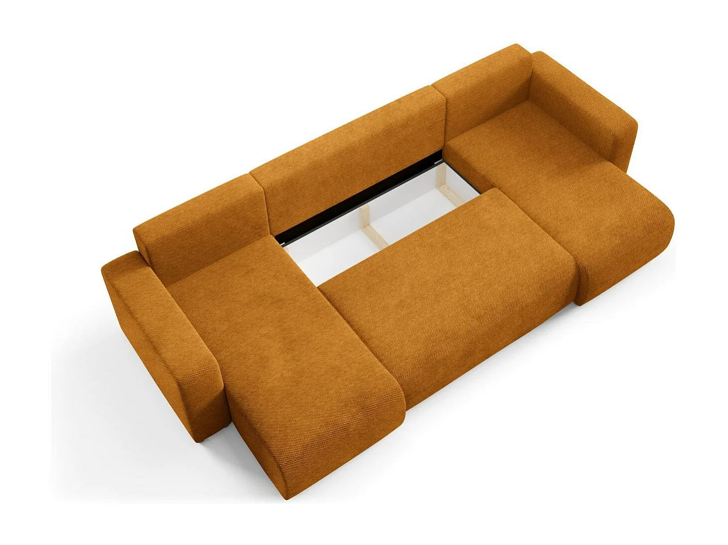 Ecksofa mit Schlaffunktion EVORA U Gelb