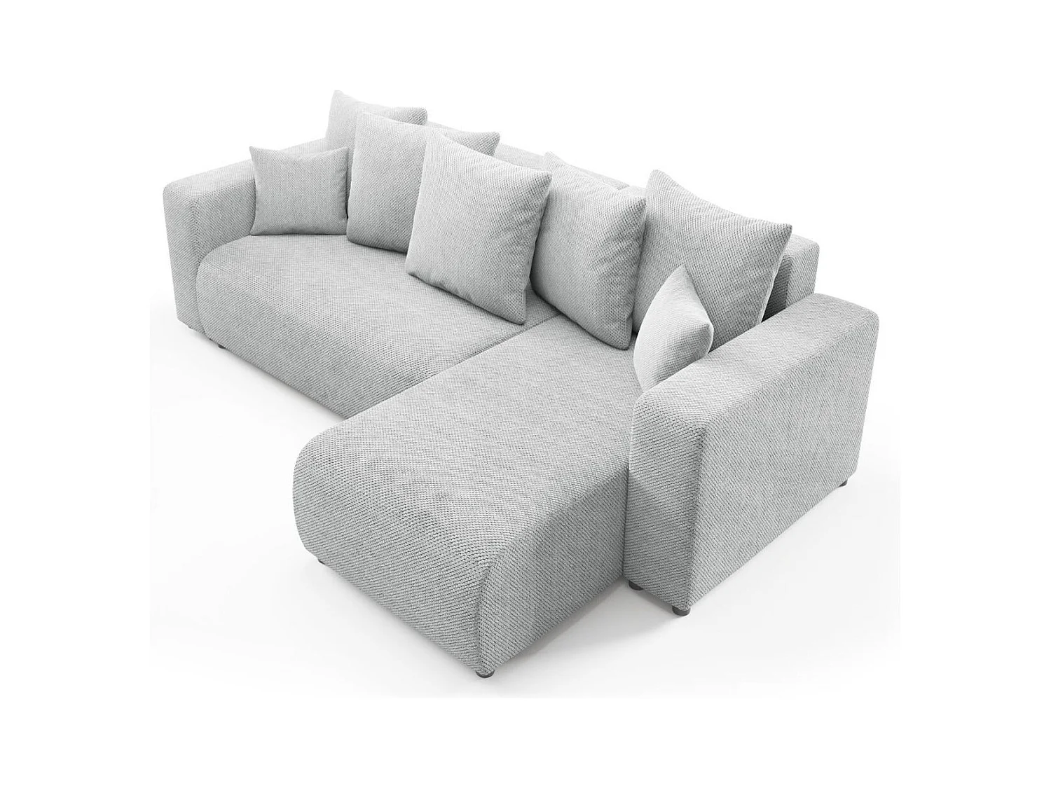 Canapé d'angle convertible EVORA L Gris