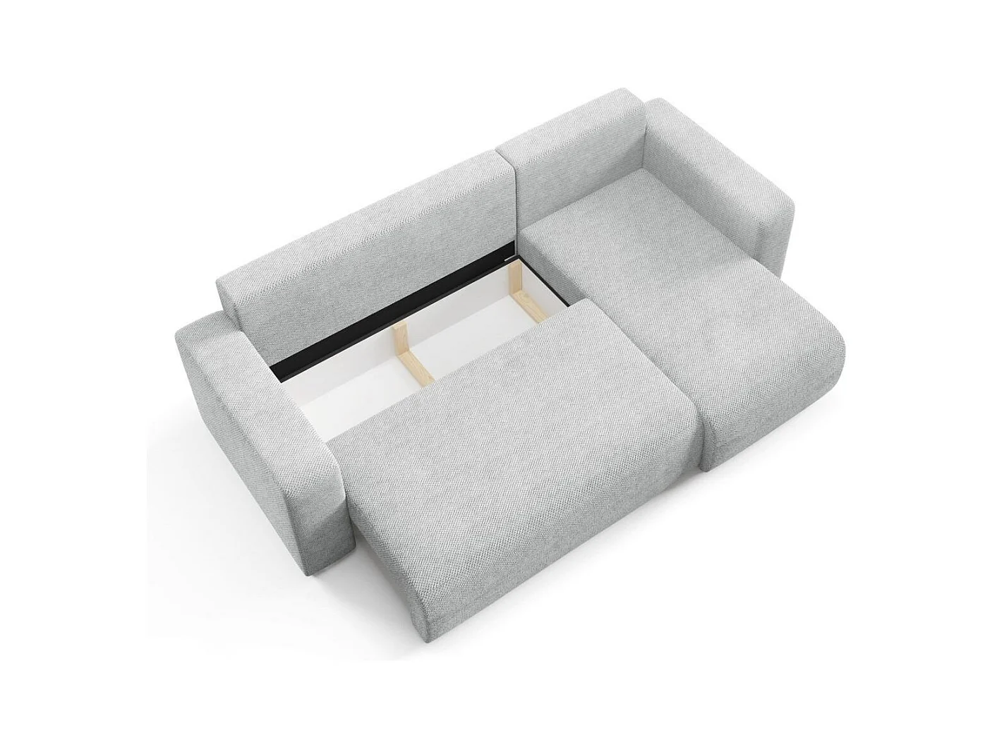 Canapé d'angle convertible EVORA L Gris