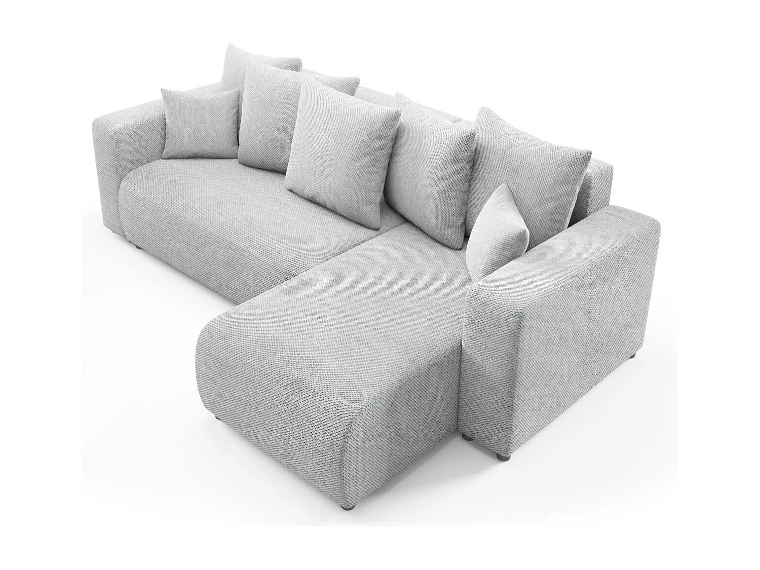 Canapé d'angle convertible EVORA L Gris