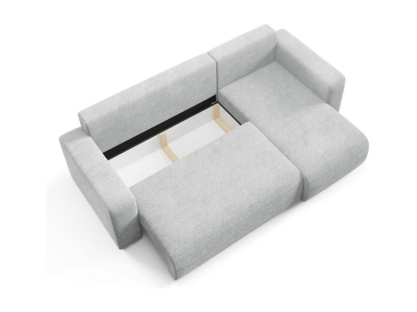 Canapé d'angle convertible EVORA L Gris