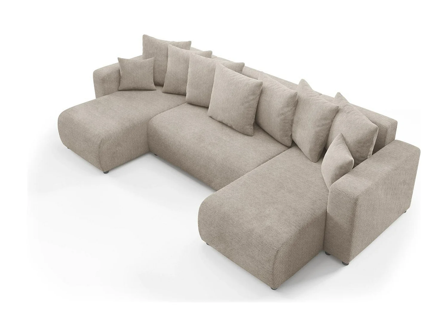 Canapé d'angle convertible EVORA U Beige