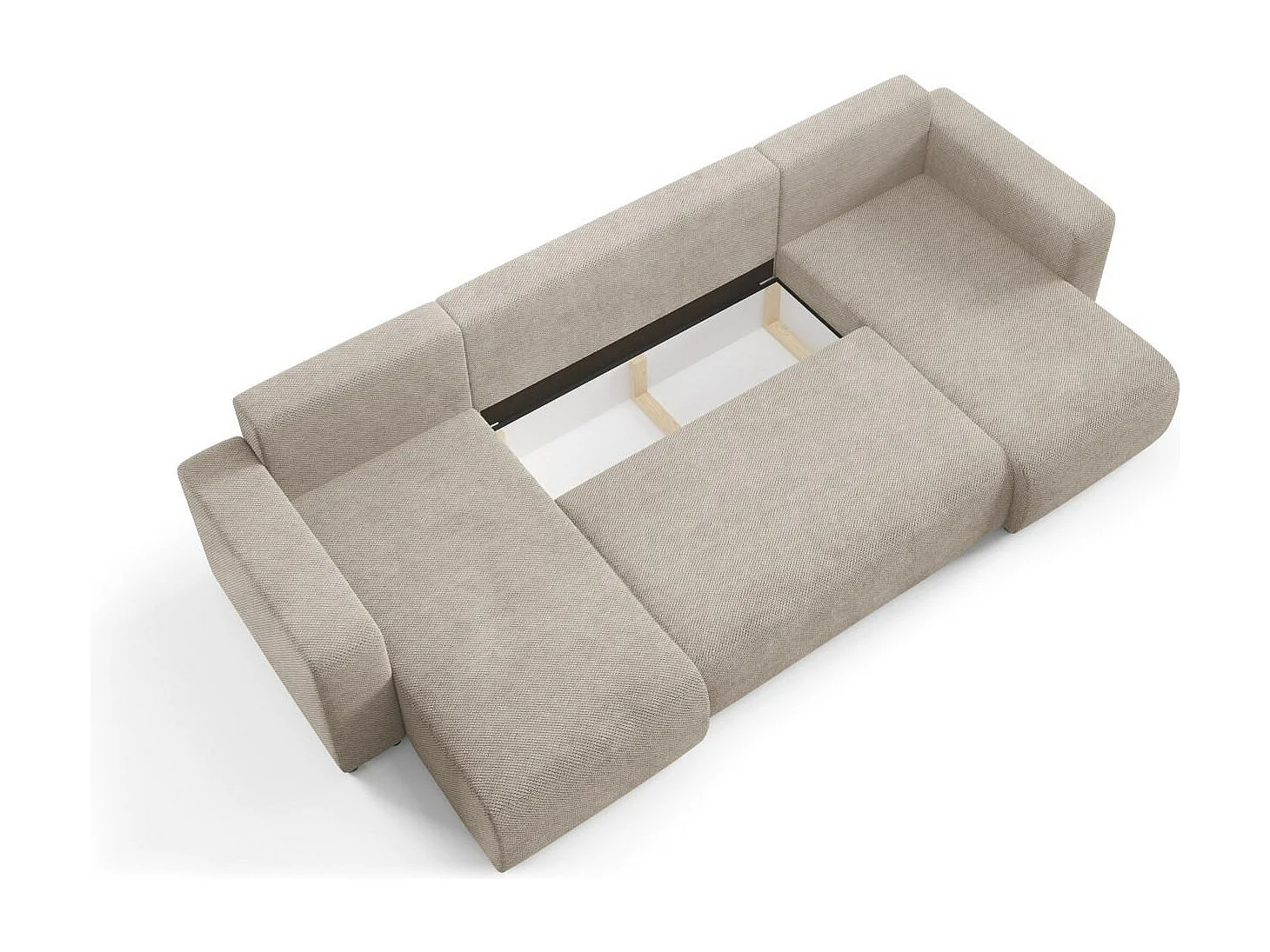 Canapé d'angle convertible EVORA U Beige