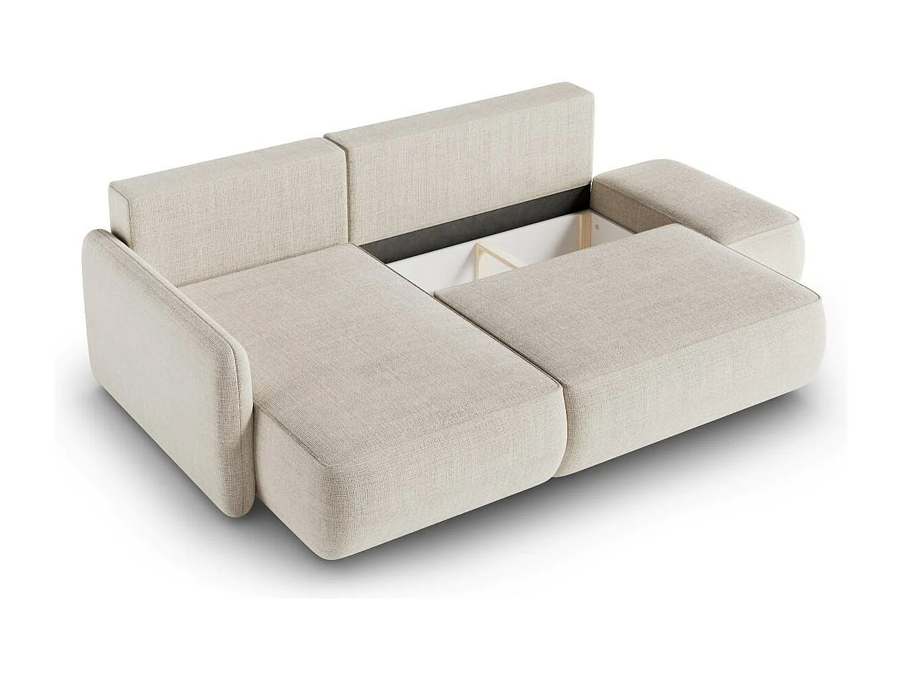 Canapé d'angle convertible CREMONA Creme