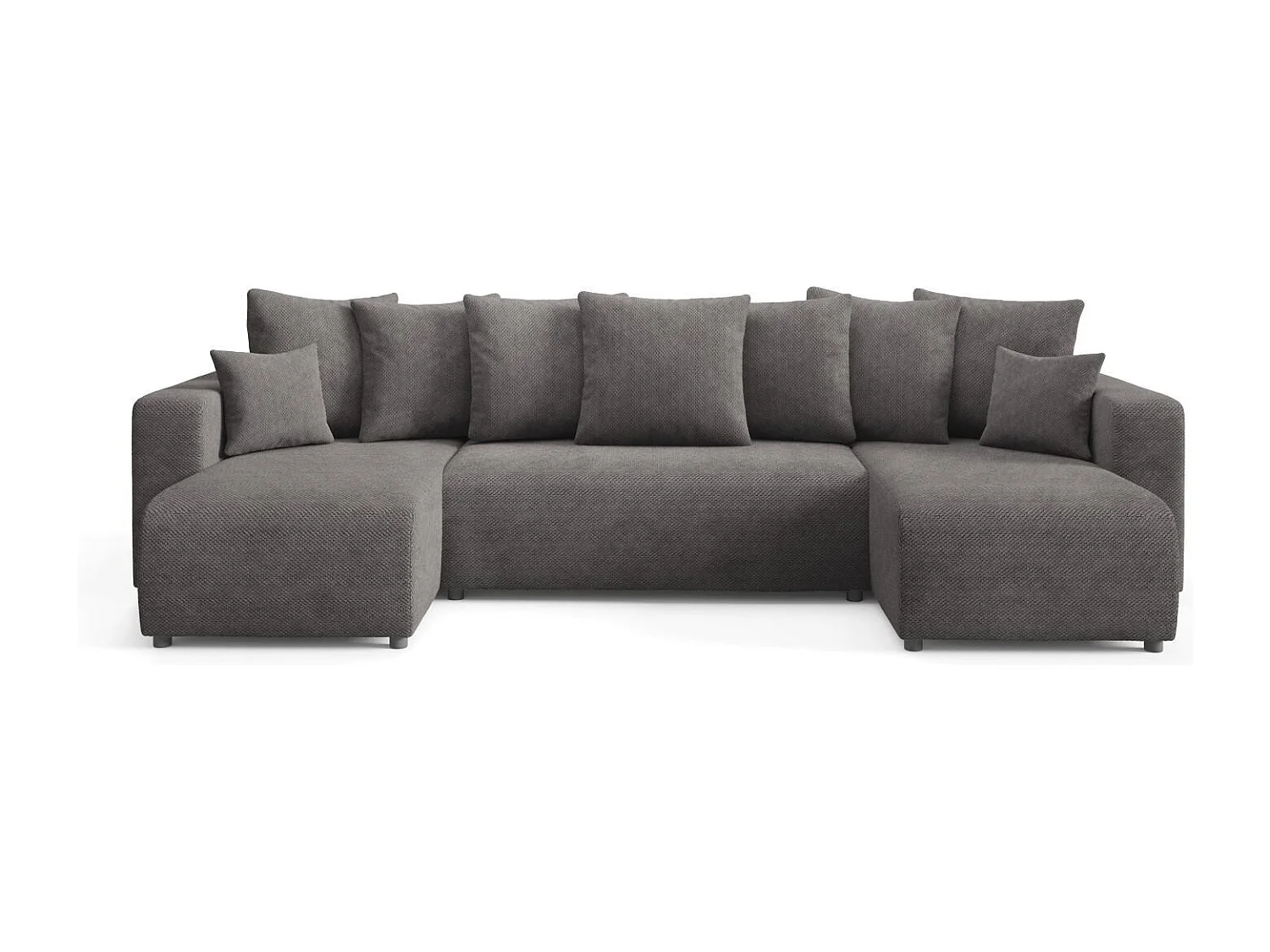 Canapé d'angle convertible EVORA U Gris Anthracite