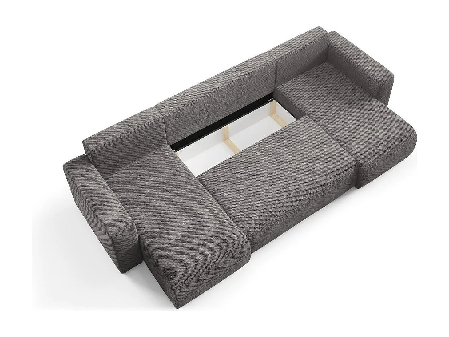 Canapé d'angle convertible EVORA U Gris Anthracite