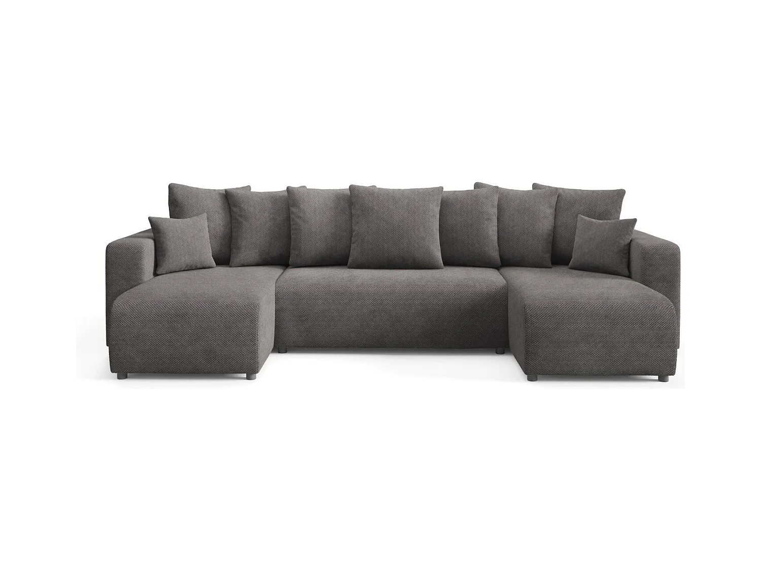 Ecksofa mit Schlaffunktion EVORA U Grau Anthrazit