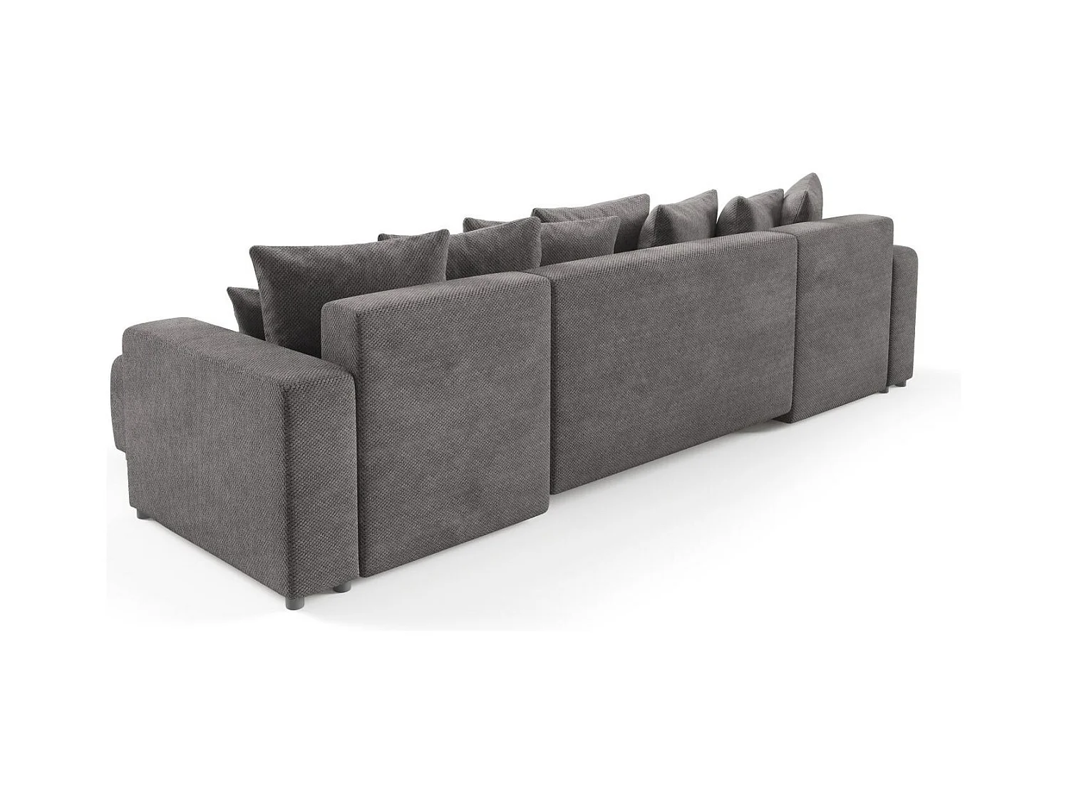 Ecksofa mit Schlaffunktion EVORA U Grau Anthrazit