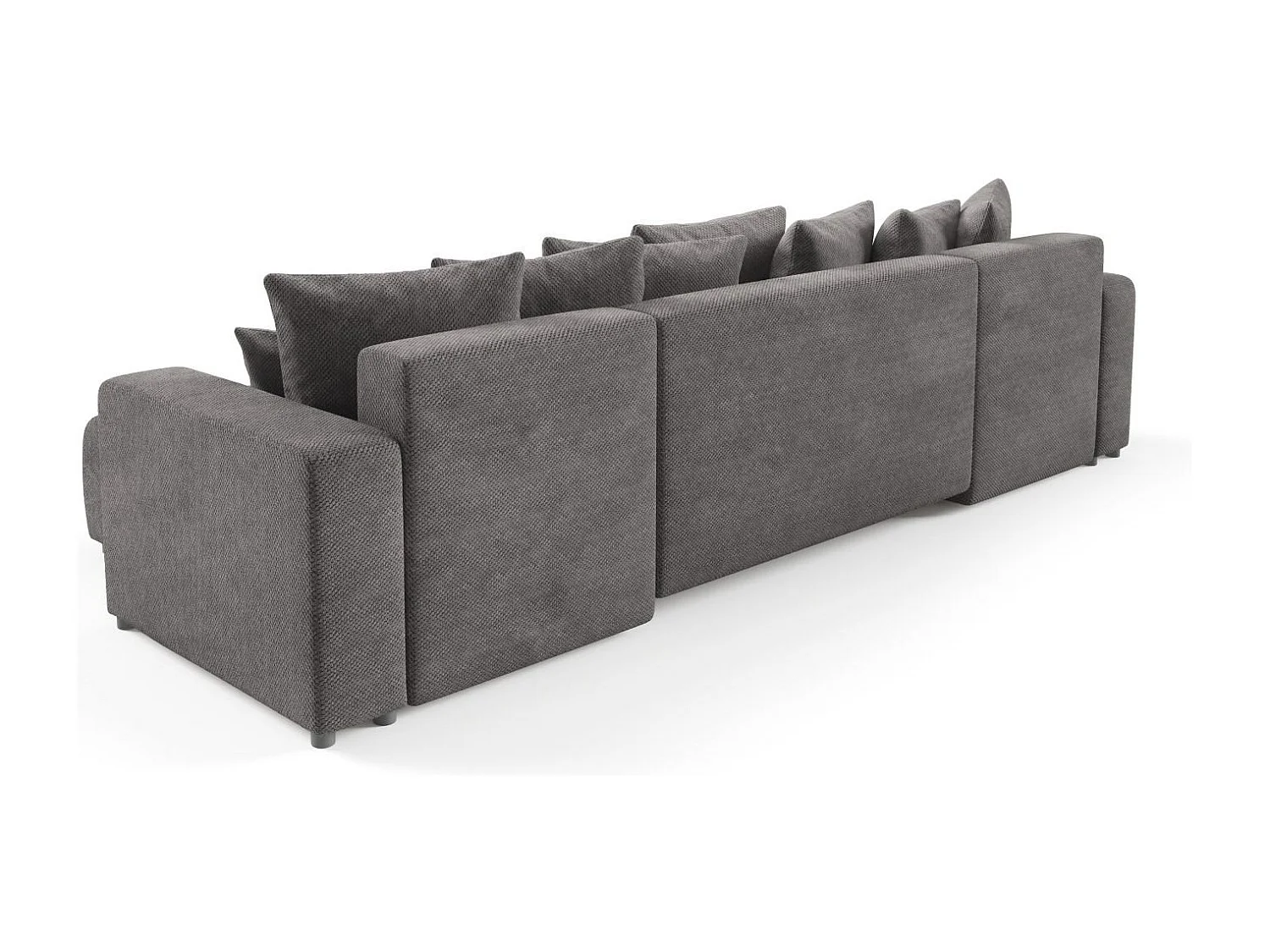 Canapé d'angle convertible EVORA U Gris Anthracite