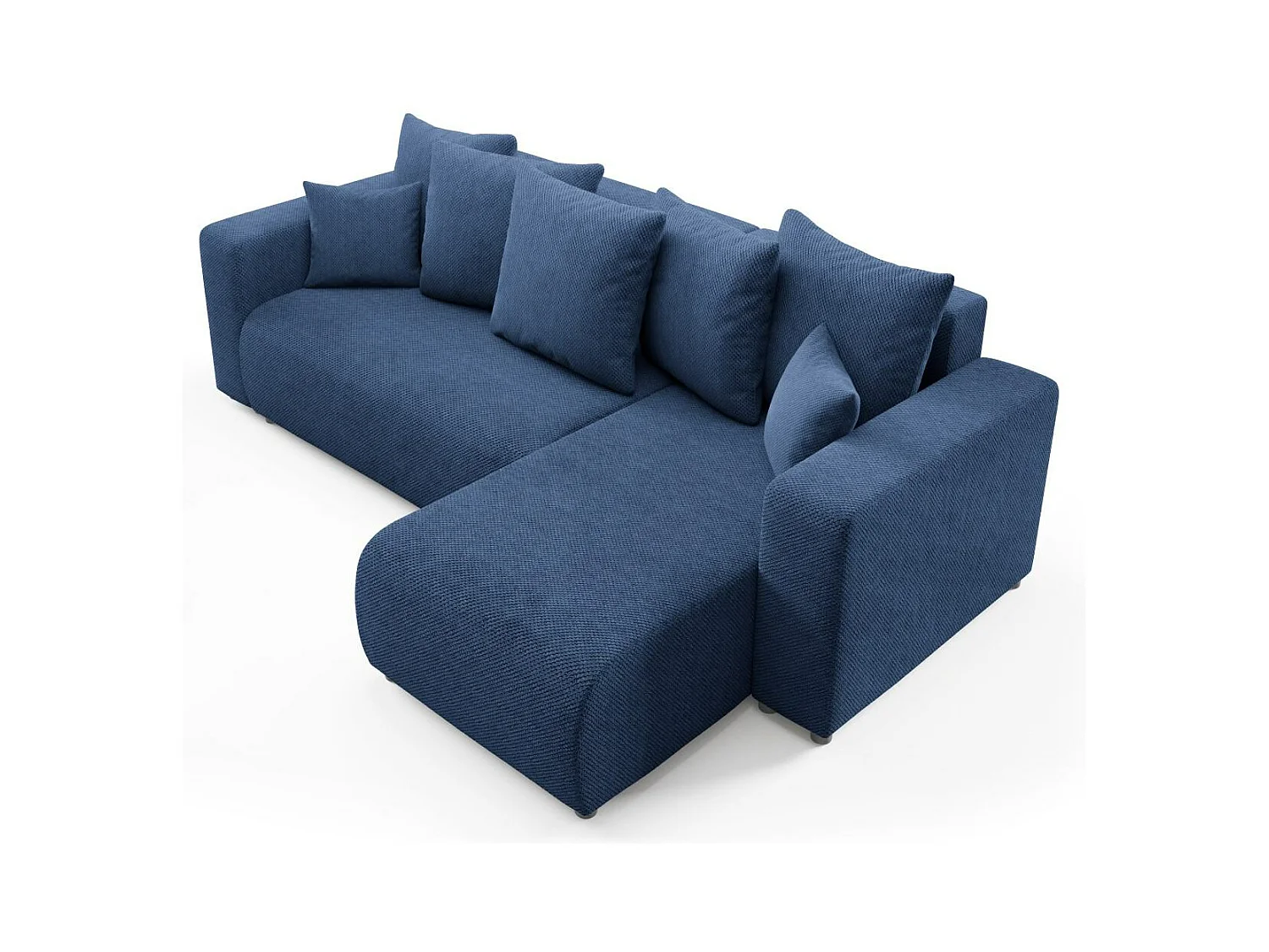 Canapé d'angle convertible EVORA L Bleu