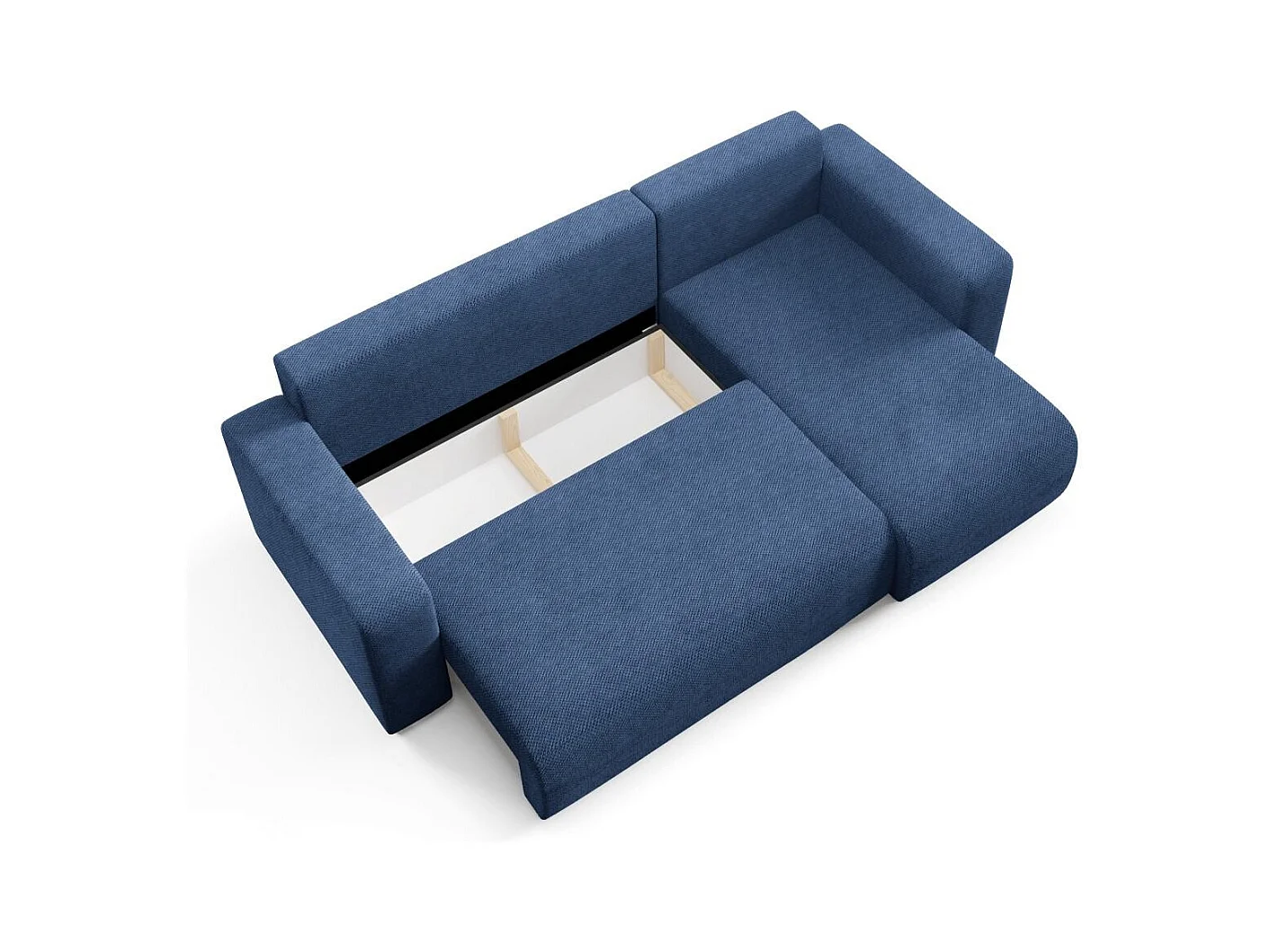 Canapé d'angle convertible EVORA L Bleu