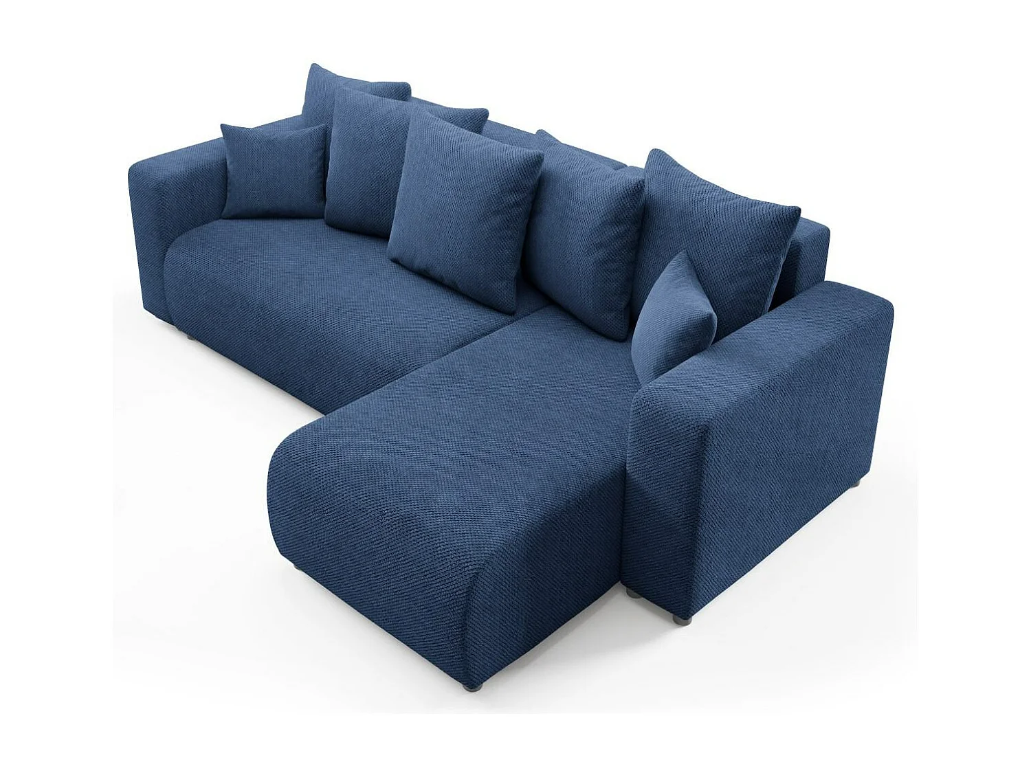 Canapé d'angle convertible EVORA L Bleu