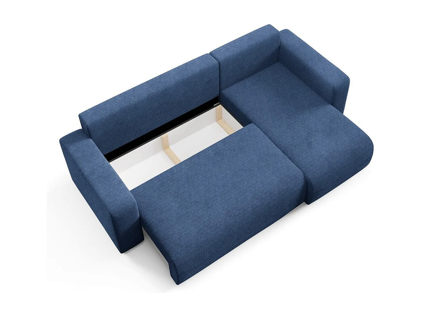 Canapé d'angle convertible EVORA L Bleu