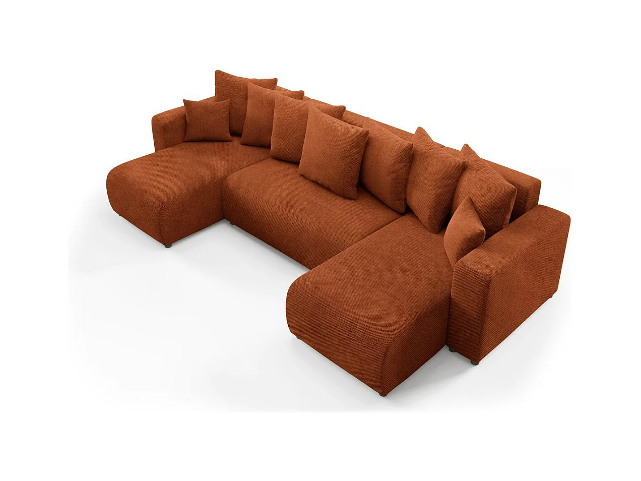 Ecksofa mit Schlaffunktion EVORA U Kupfer