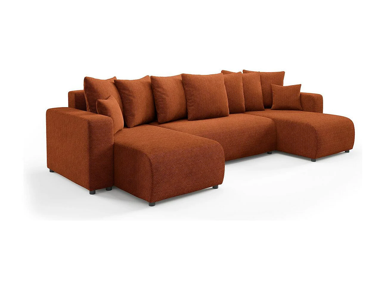 Canapé d'angle convertible EVORA U Cuivre