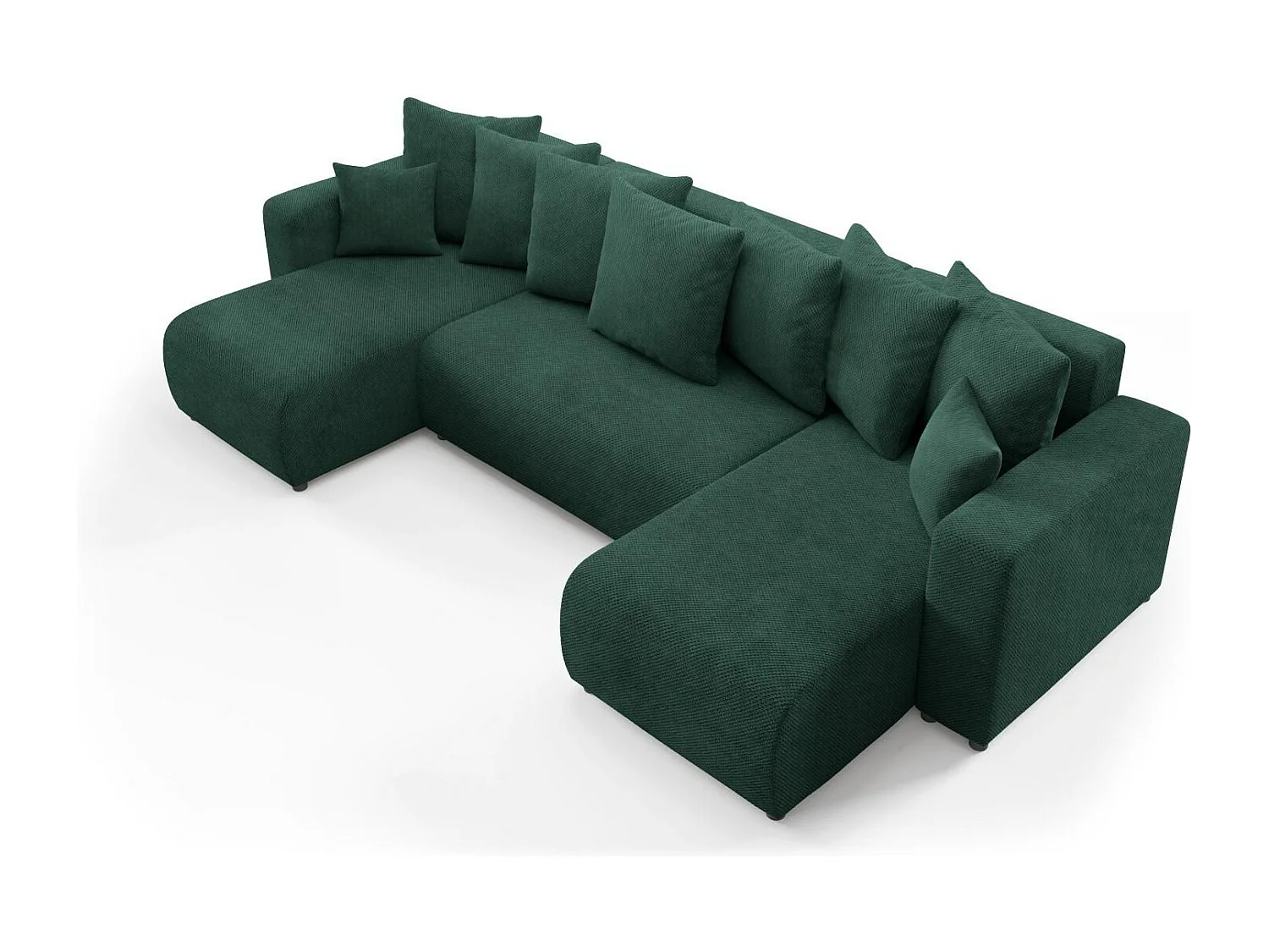 Canapé d'angle convertible EVORA U Vert